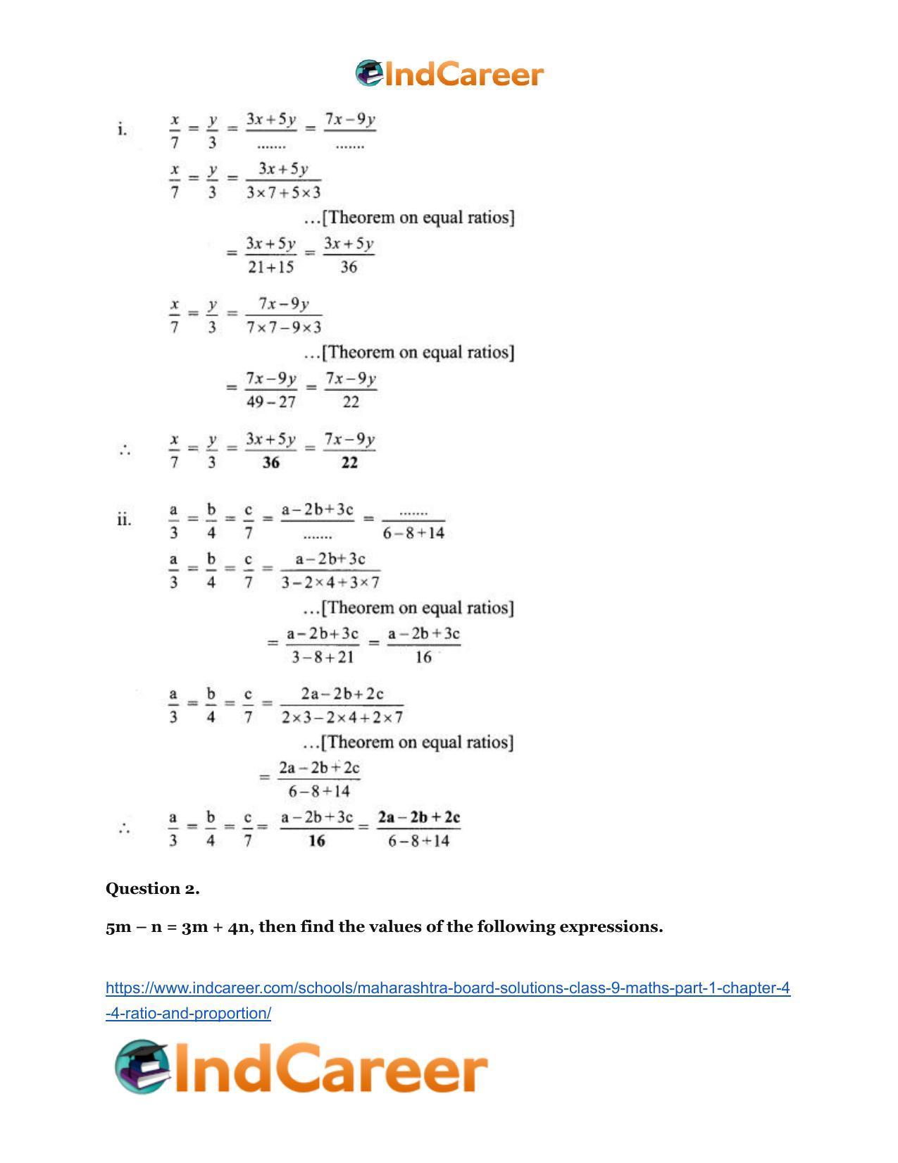 Maharashtra Board Solutions Class 9-Maths (Part 1): Chapter 4.4- Ratio and Proportion - Page 3