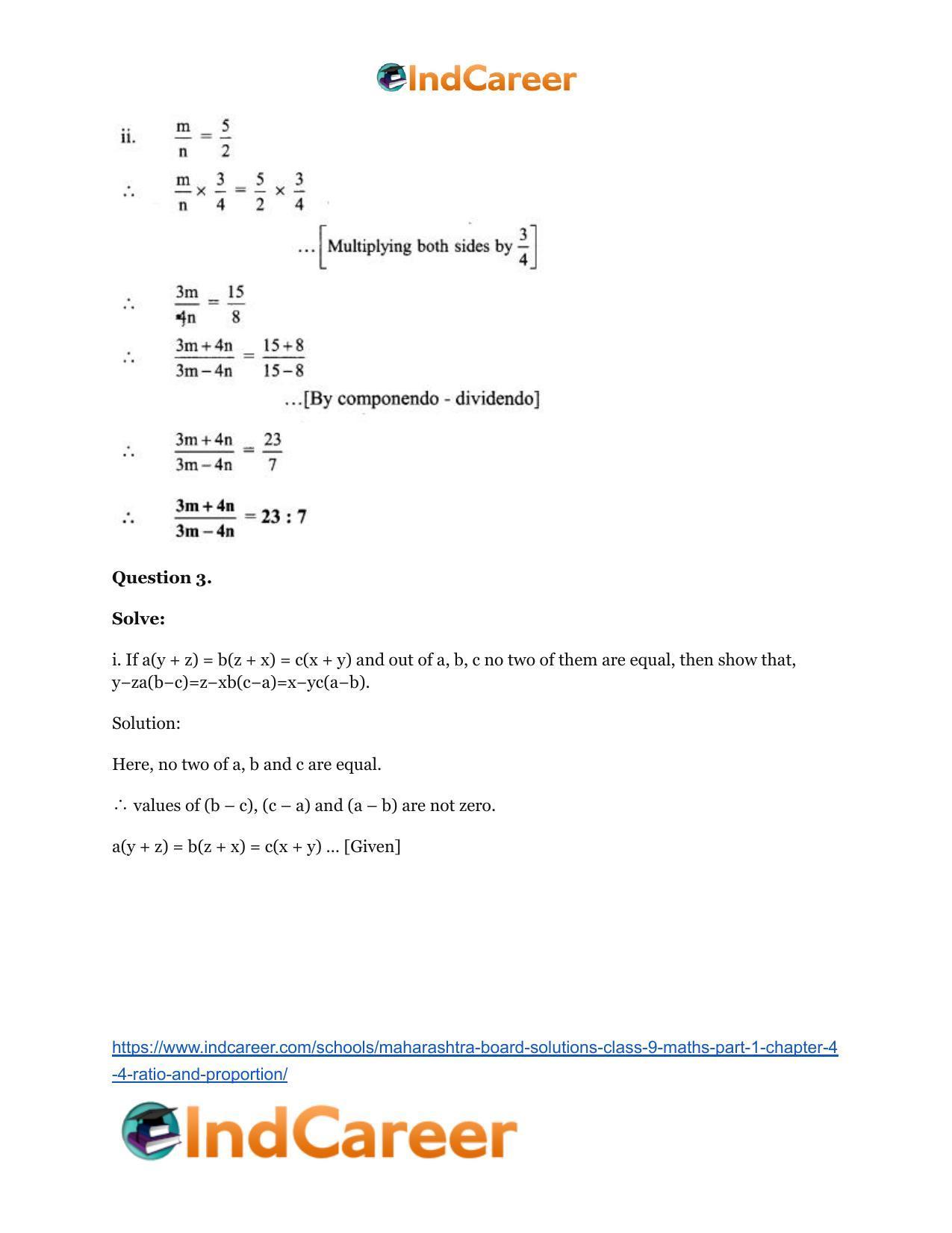 Maharashtra Board Solutions Class 9-Maths (Part 1): Chapter 4.4- Ratio and Proportion - Page 5