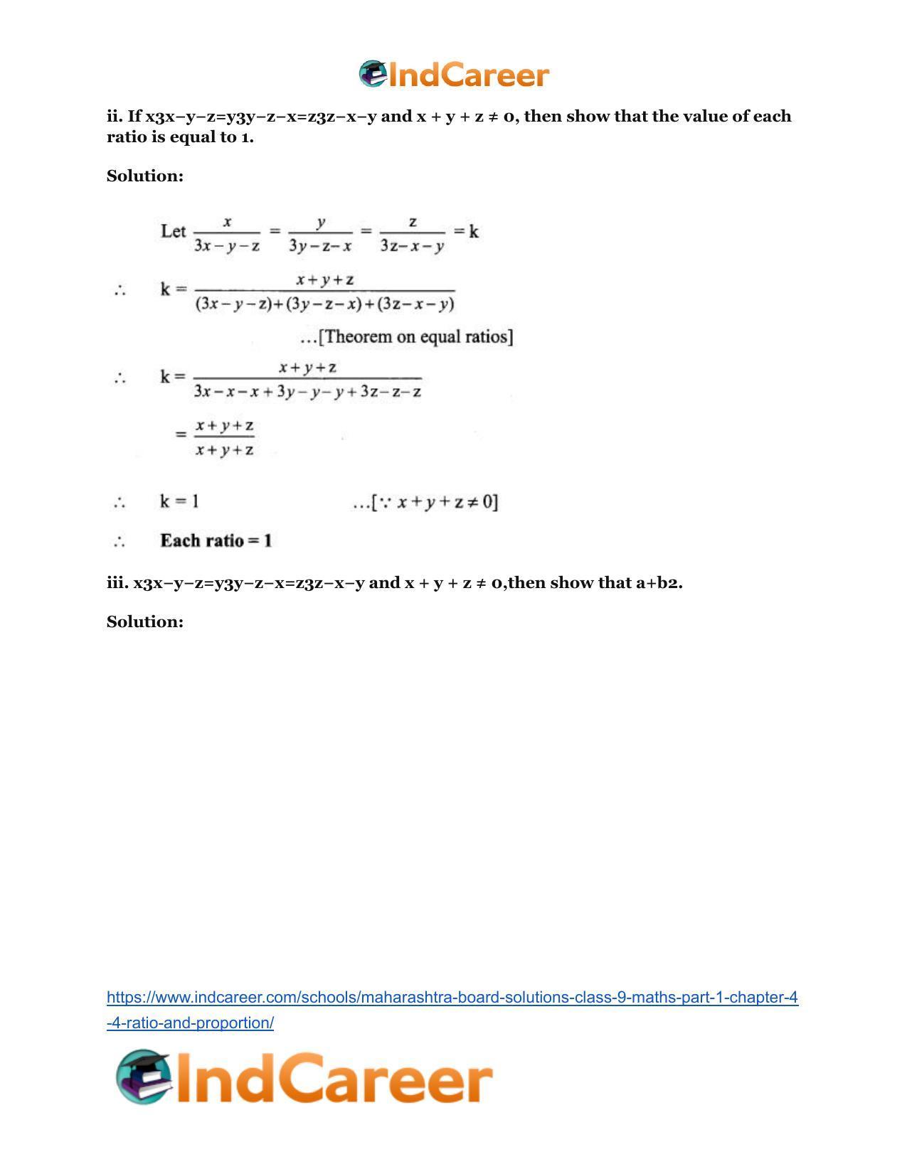 Maharashtra Board Solutions Class 9-Maths (Part 1): Chapter 4.4- Ratio and Proportion - Page 8