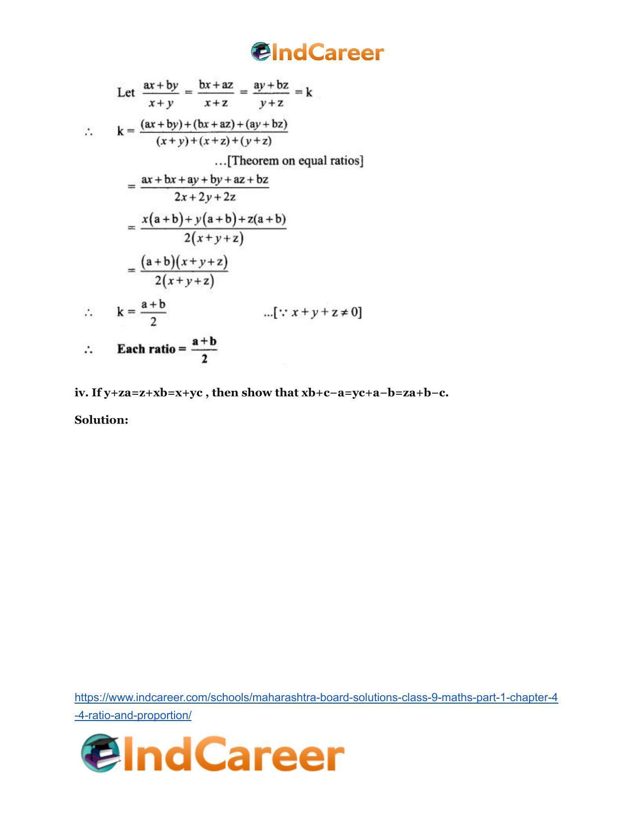 Maharashtra Board Solutions Class 9-Maths (Part 1): Chapter 4.4- Ratio and Proportion - Page 9