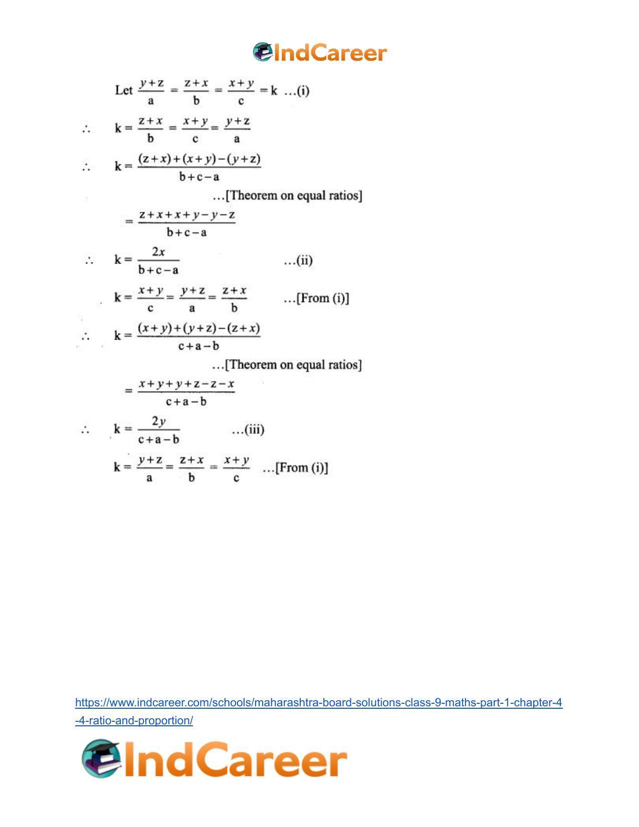 Maharashtra Board Solutions Class 9-Maths (Part 1): Chapter 4.4- Ratio and Proportion - Page 10