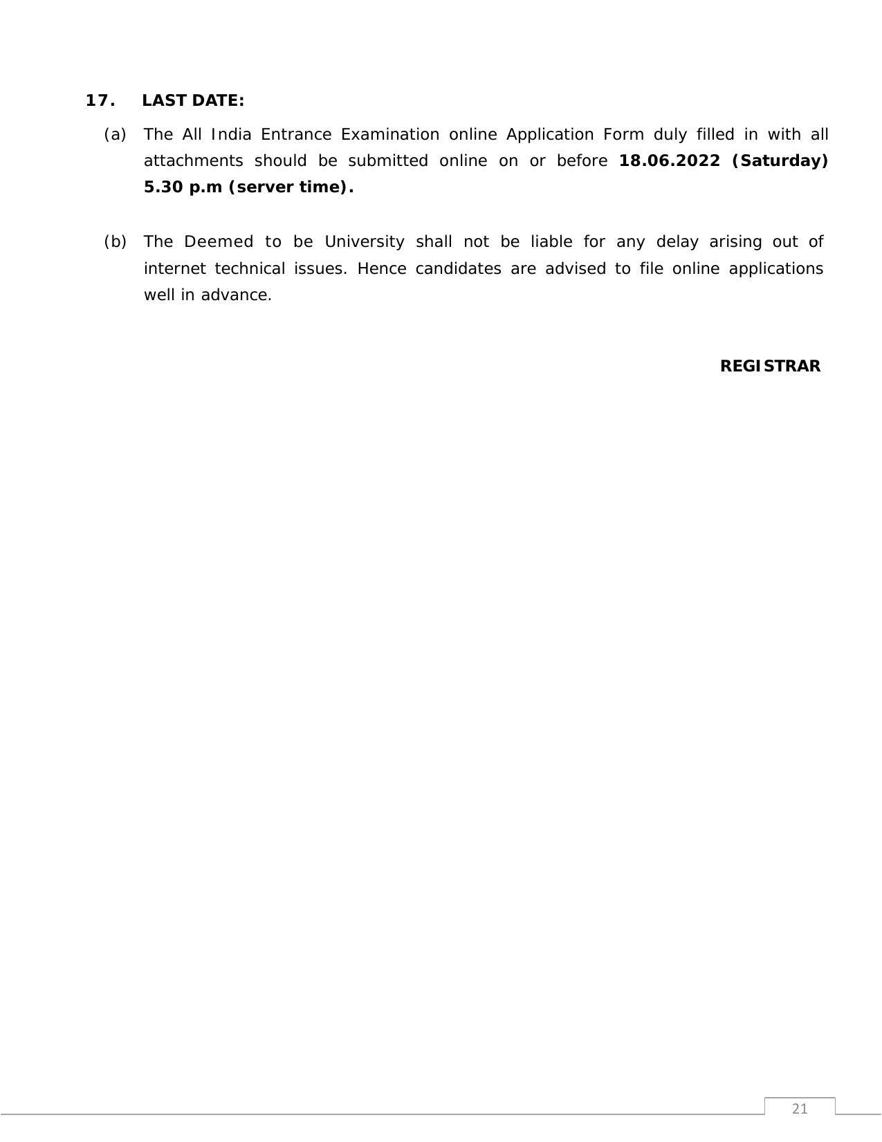 Sri Ramachandra University,Chennai Group: UG - A Prospectus 2022-23 - Page 21