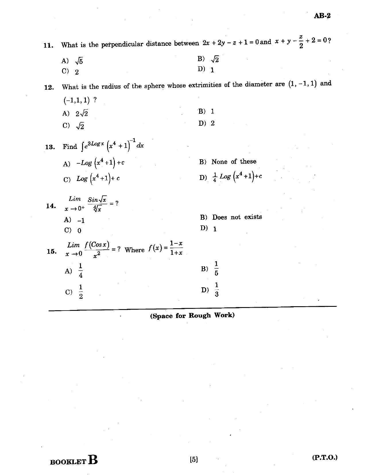 GUJCET 2006 Maths Question Paper - Page 4