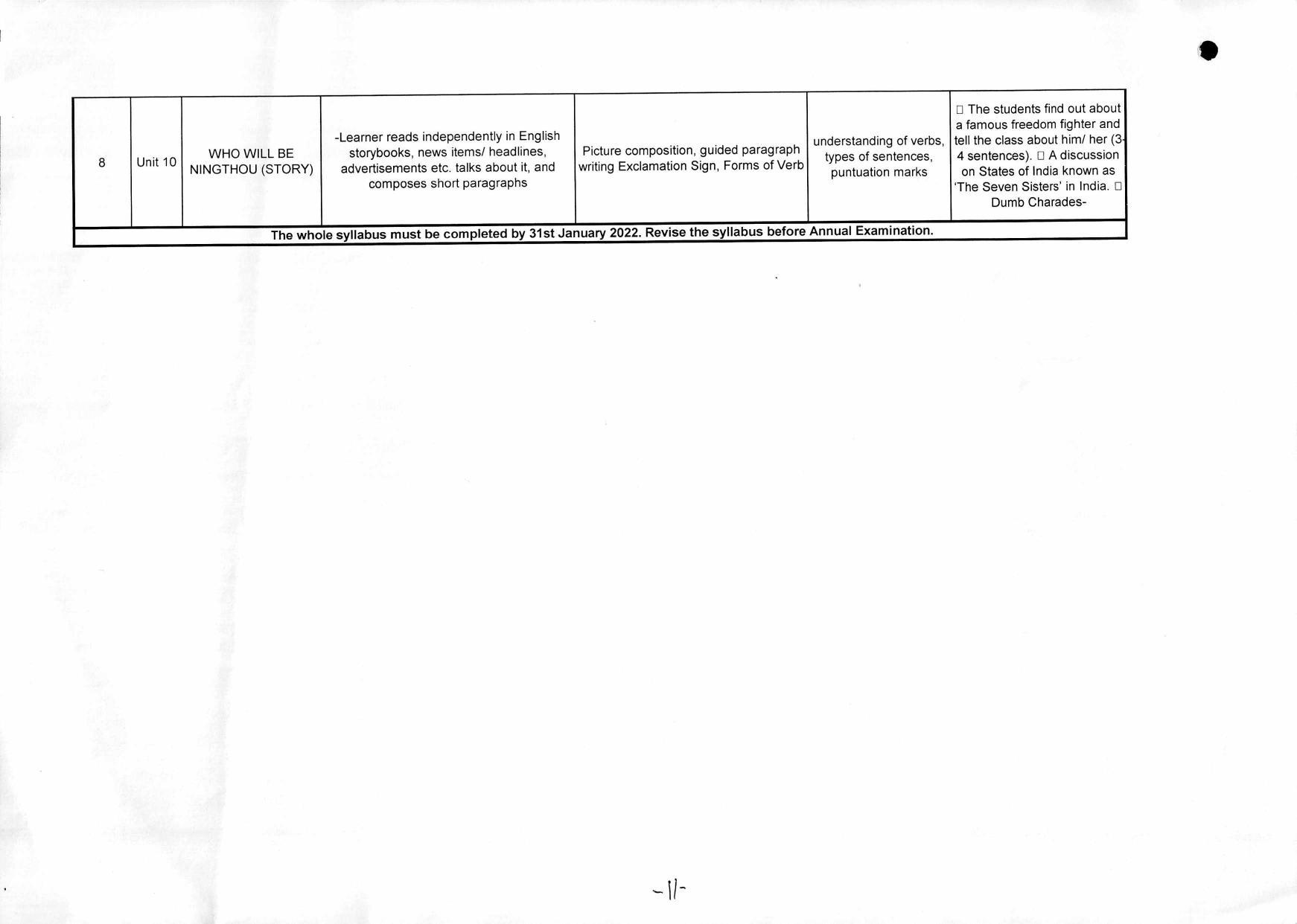 Edudel Class 5 English Syllabus - Page 3