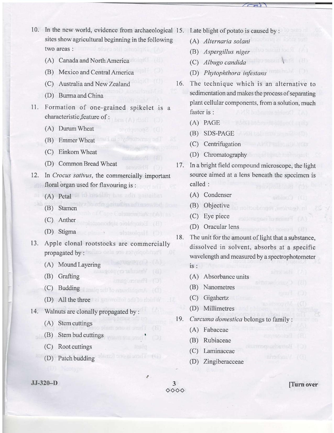 KUET 2023 M.Sc. Botany Question Paper - Page 26