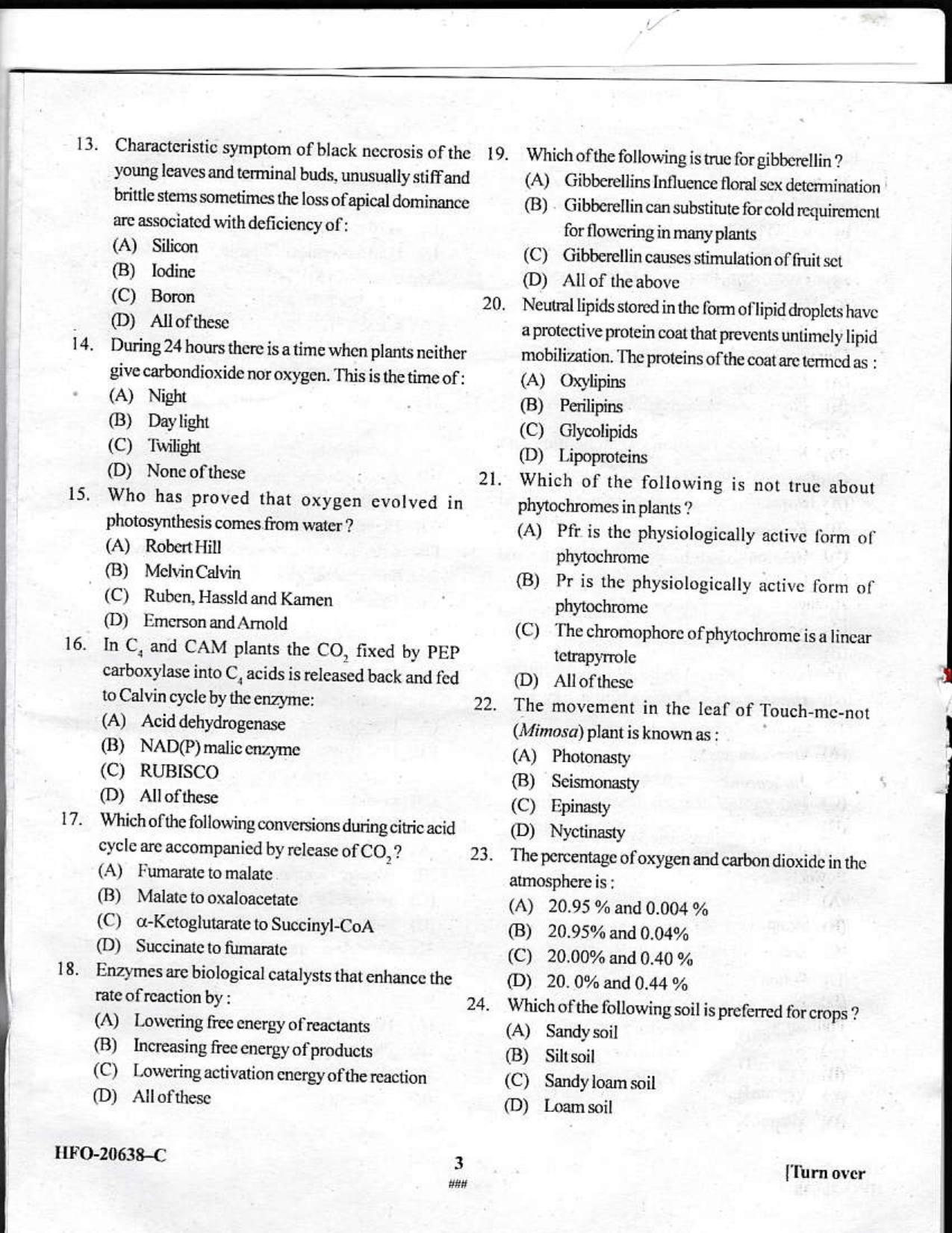KUET 2023 M.Sc. Botany Question Paper - Page 32