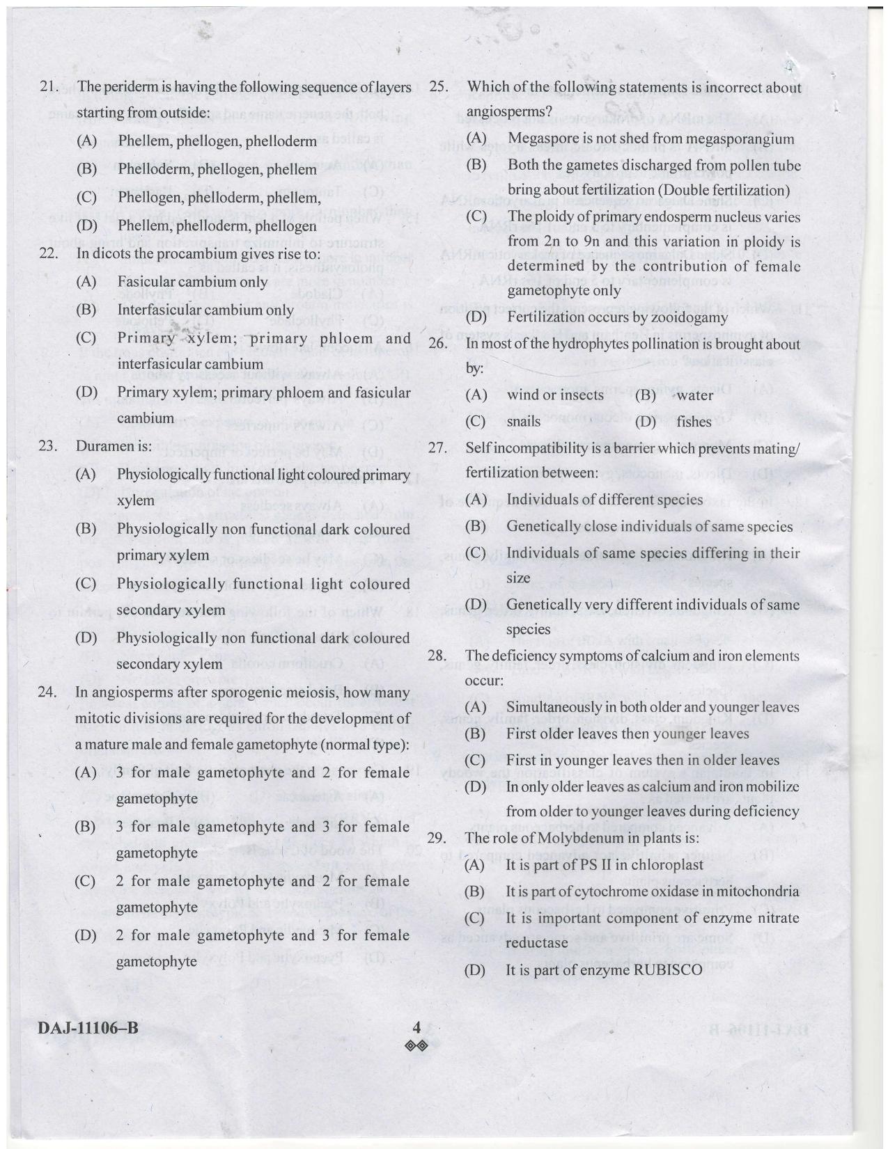 KUET 2023 M.Sc. Botany Question Paper - Page 45