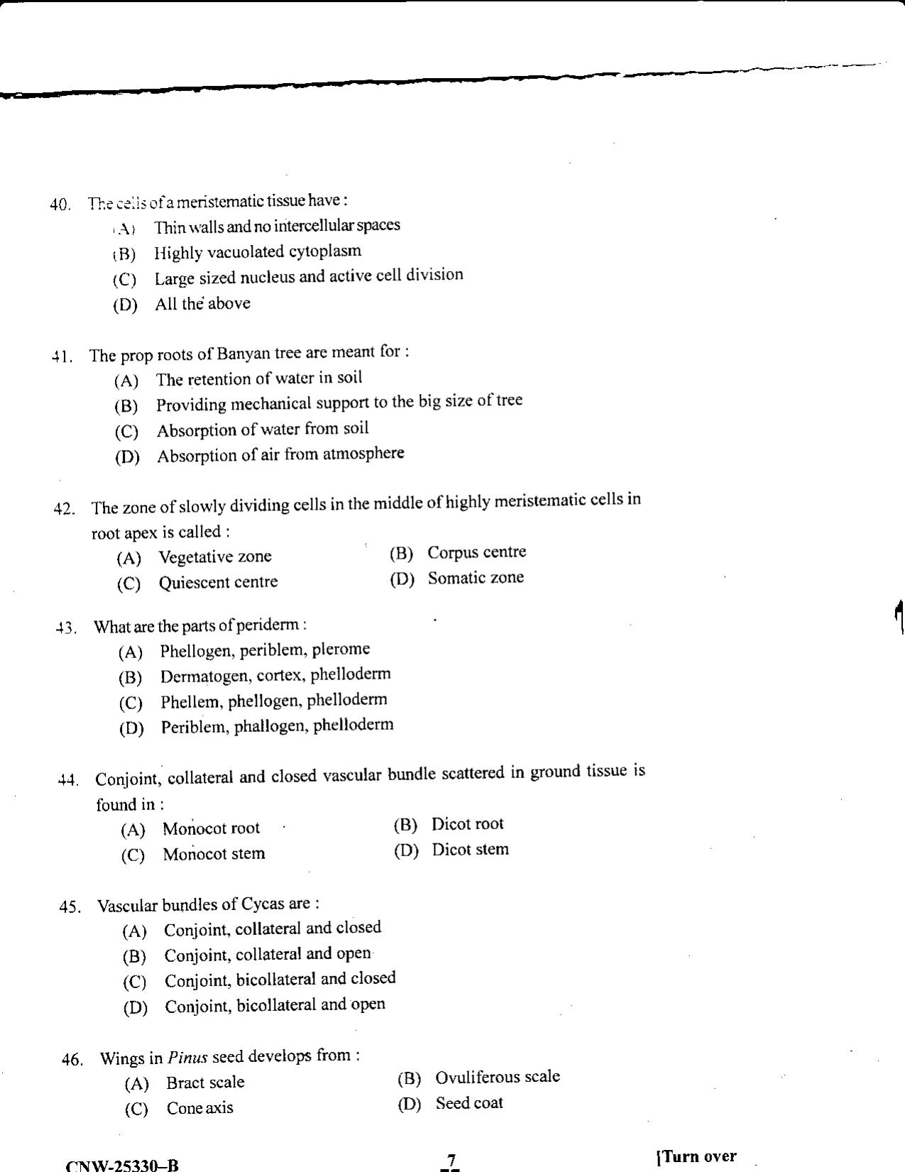 KUET 2023 M.Sc. Botany Question Paper - Page 64