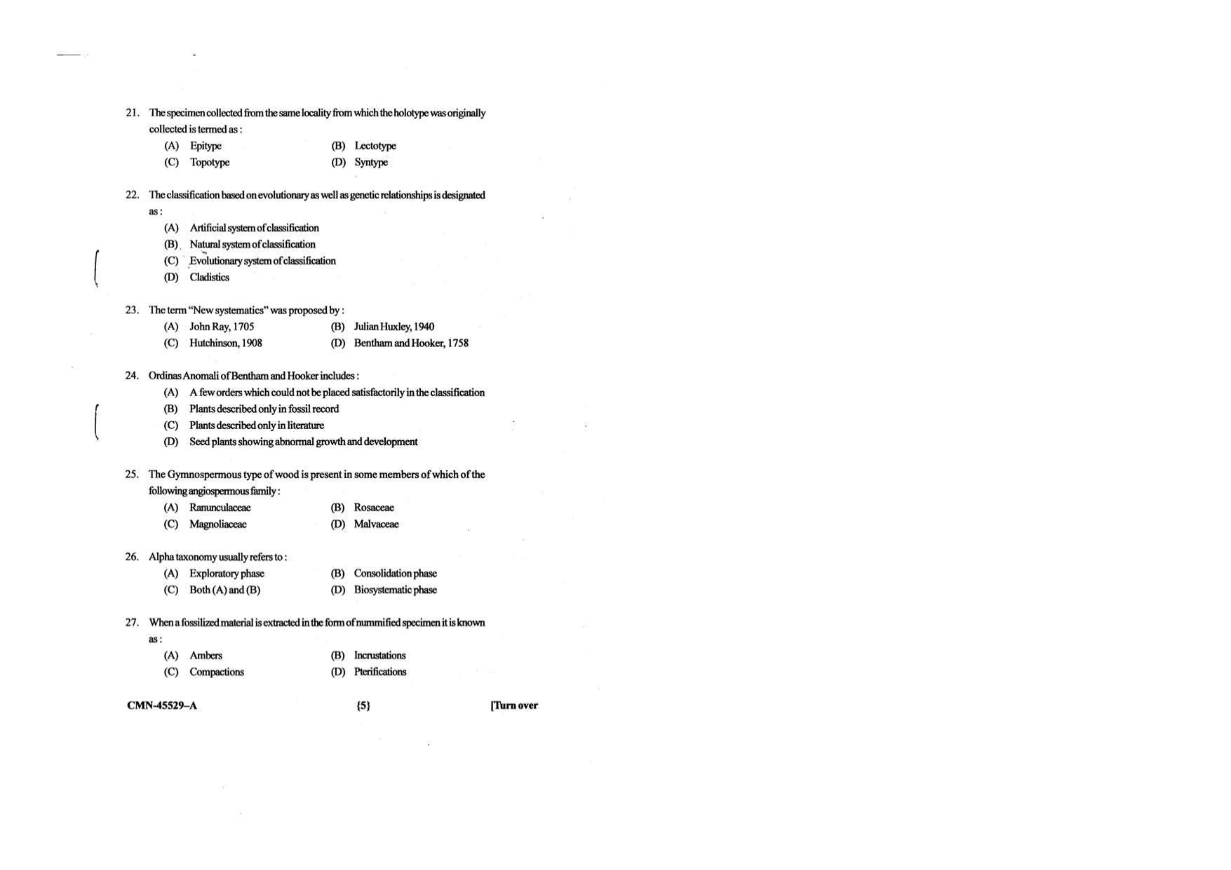 KUET 2023 M.Sc. Botany Question Paper - Page 78