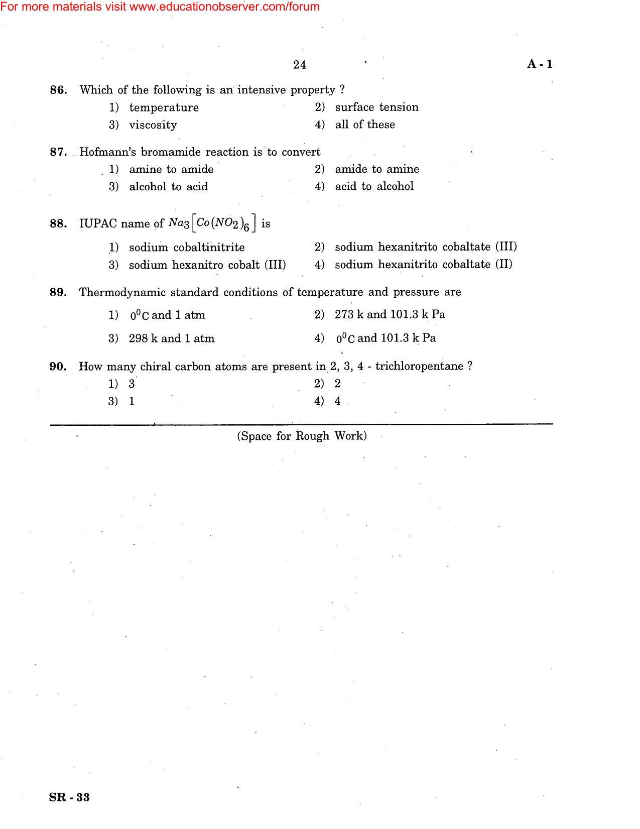 KEAM Paper I 2007 Question Paper - Page 24