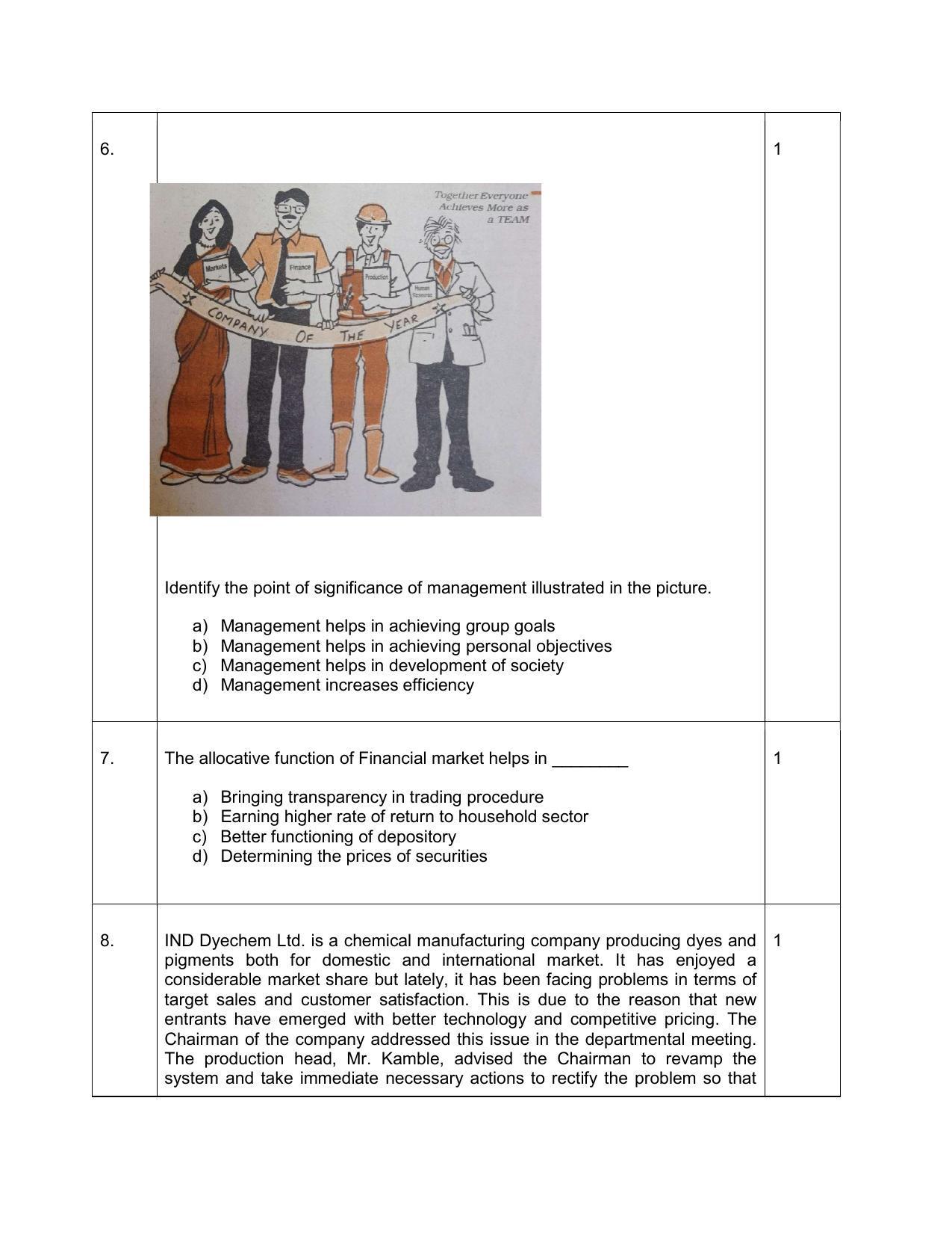 CBSE Class 12 Business Studies Sample Paper 2024 - Page 3