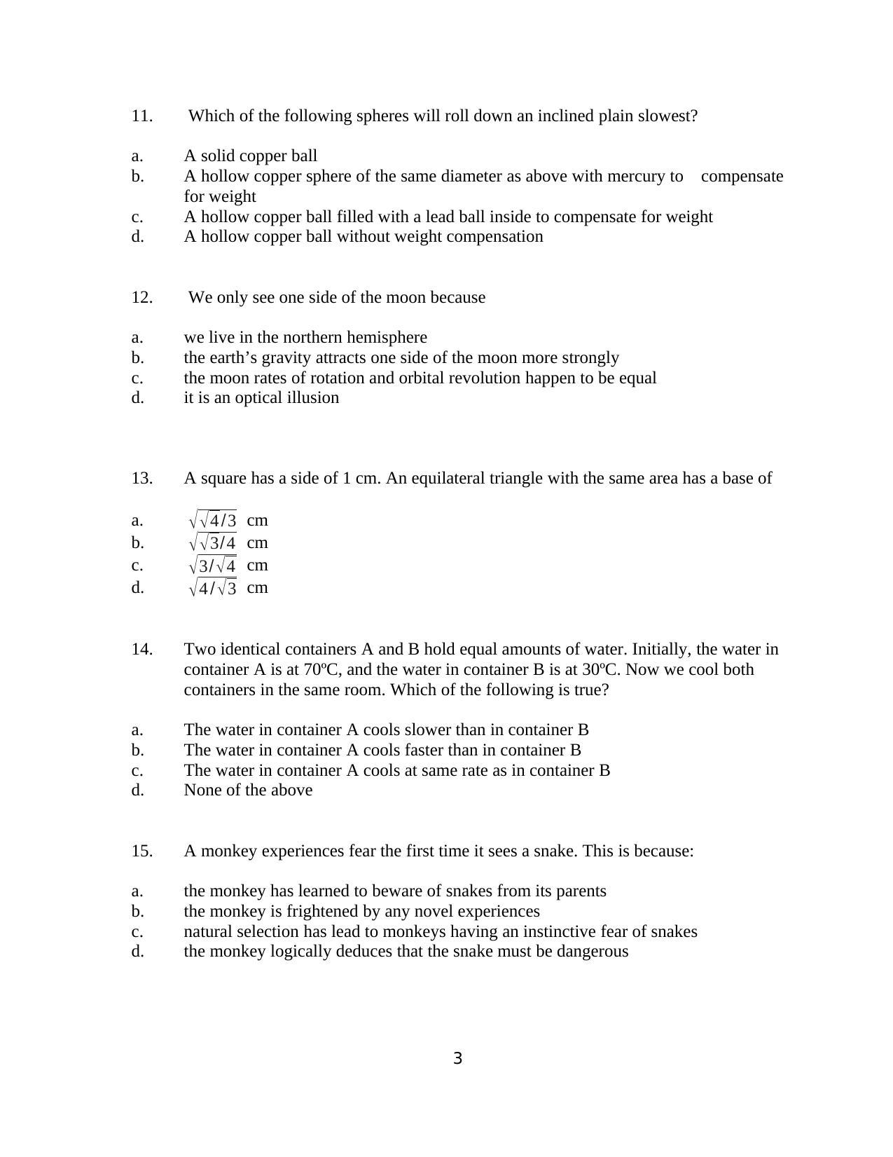 TIFR GS 2011 Biology Question Paper - Page 3