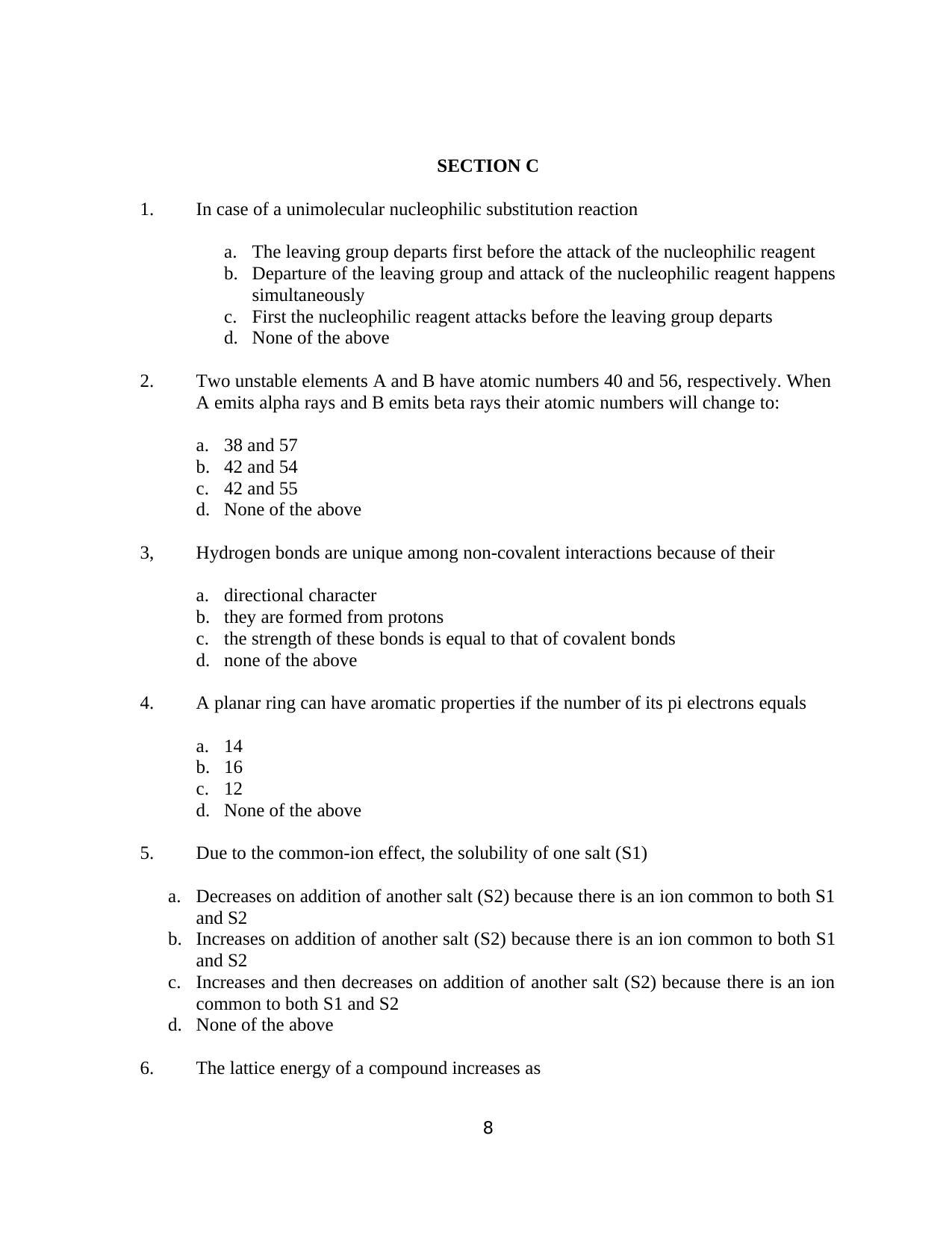 TIFR GS 2011 Biology Question Paper - Page 8