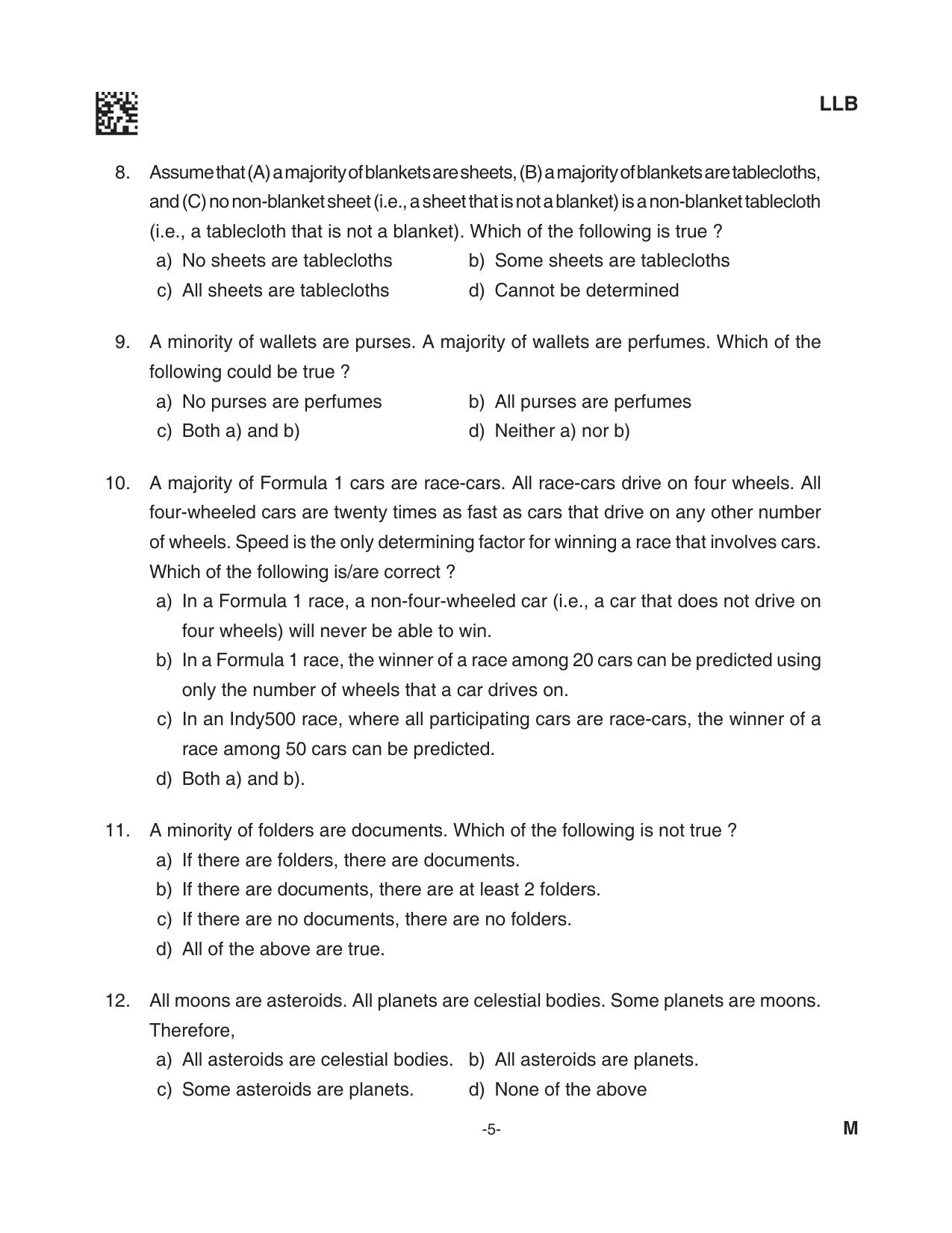 AILET 2023 Question Paper for BA LLB - Page 5