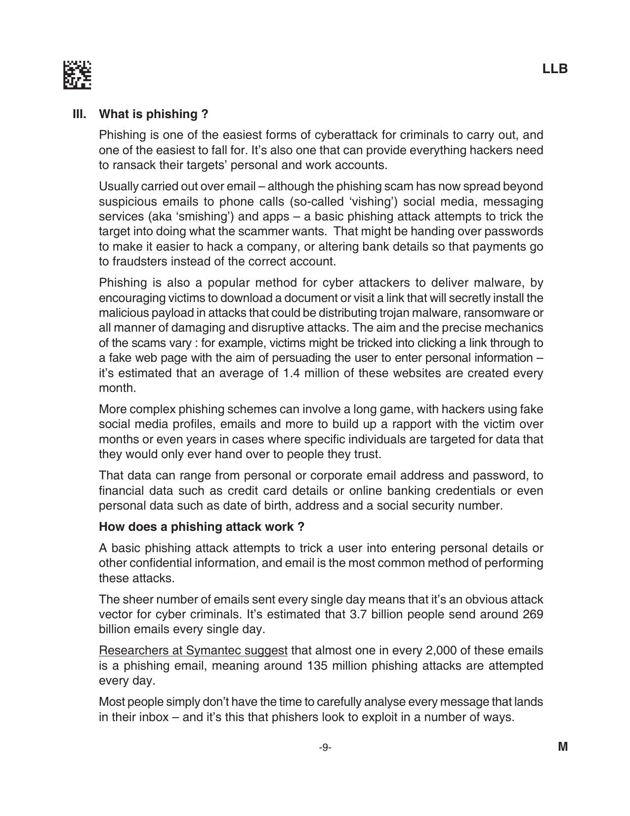 AILET 2023 Question Paper for BA LLB - Page 9