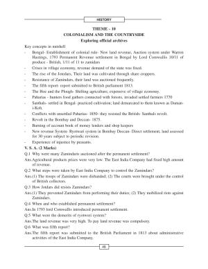 CBSE Class 12 History Colonialism and Countryside Exploring official