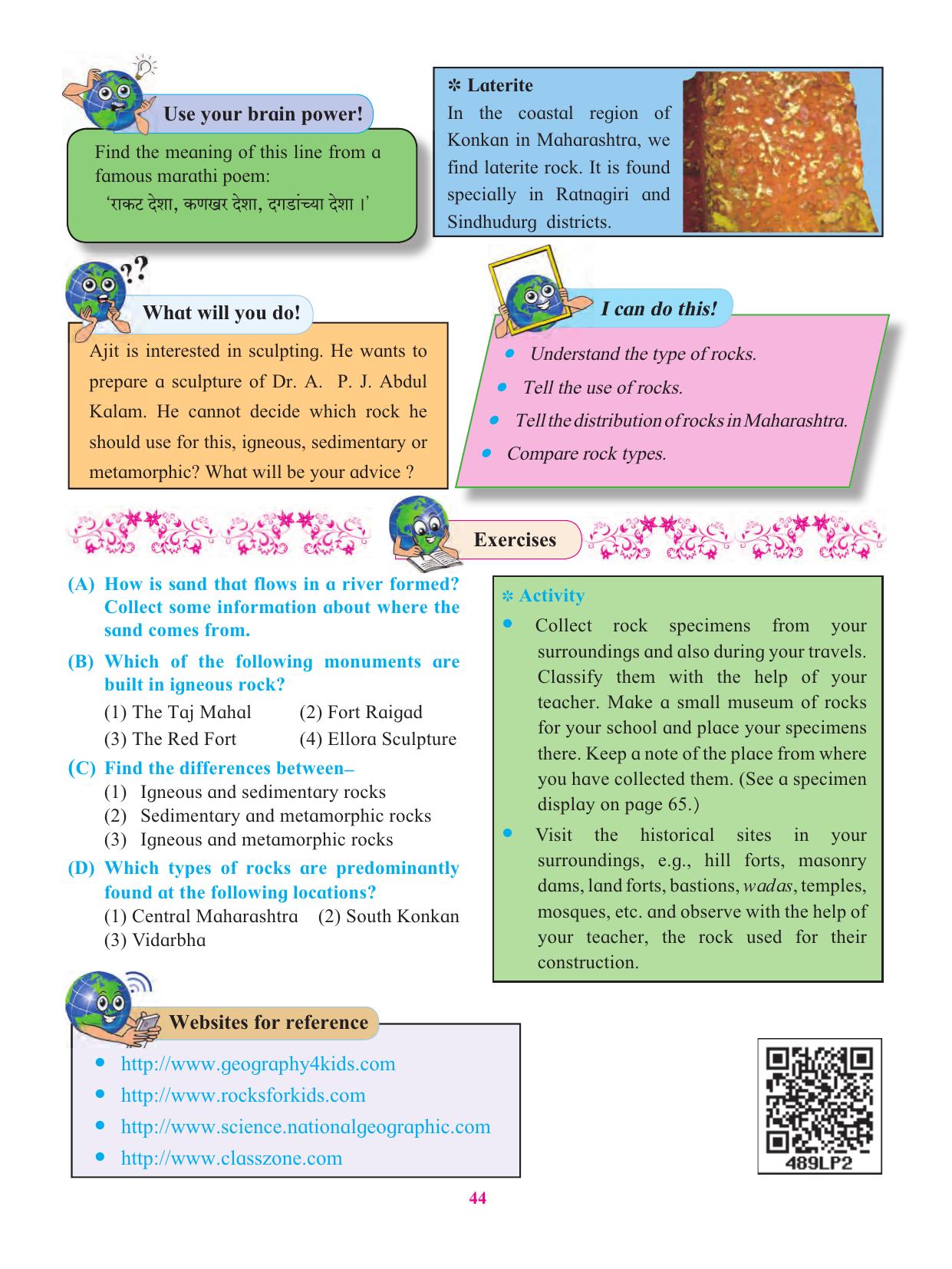 Maharashtra Board Class 6 Geography Textbook - Page 55