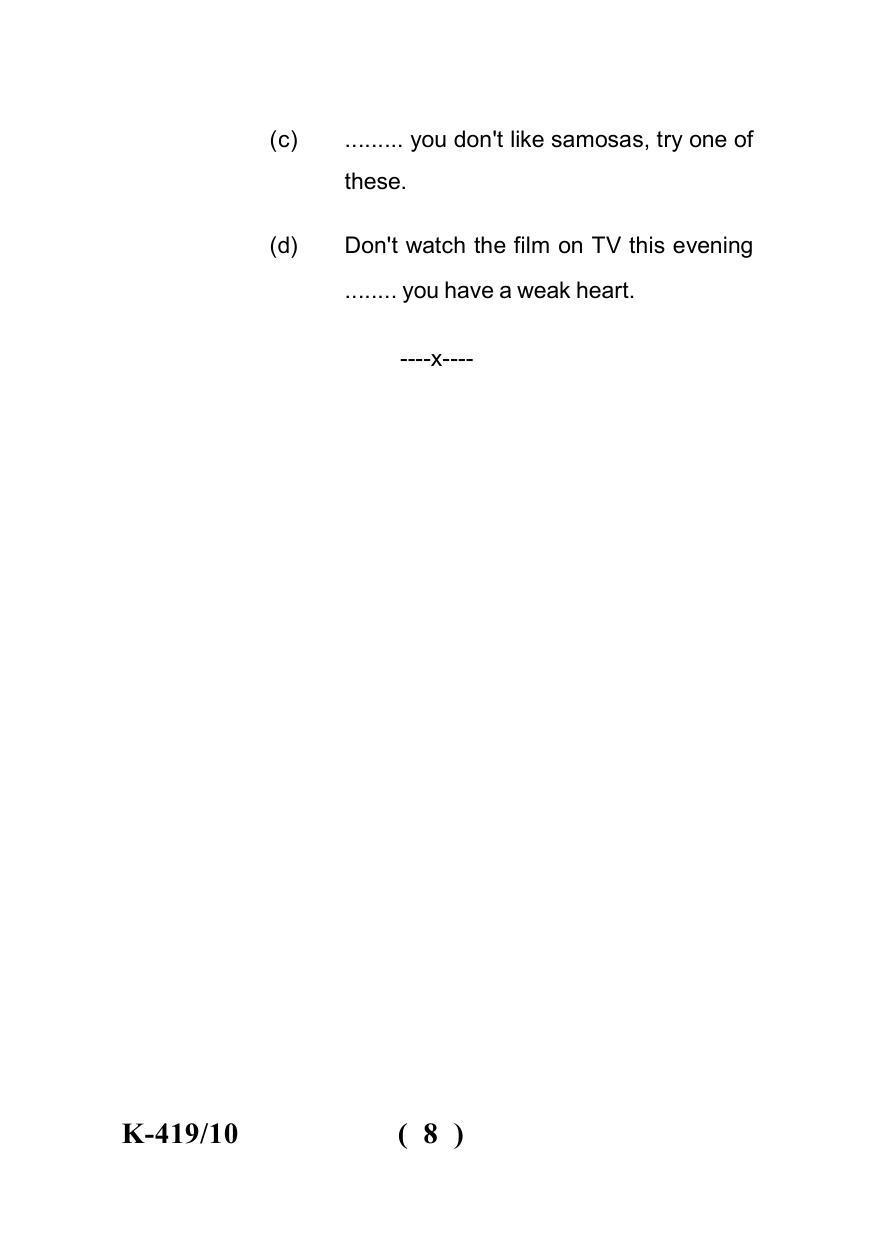 Sarguja University Question Paper - 2022 : Shastri Part One (10+2+3) 3 Y DC F.C. :English Language Paper I - Page 8