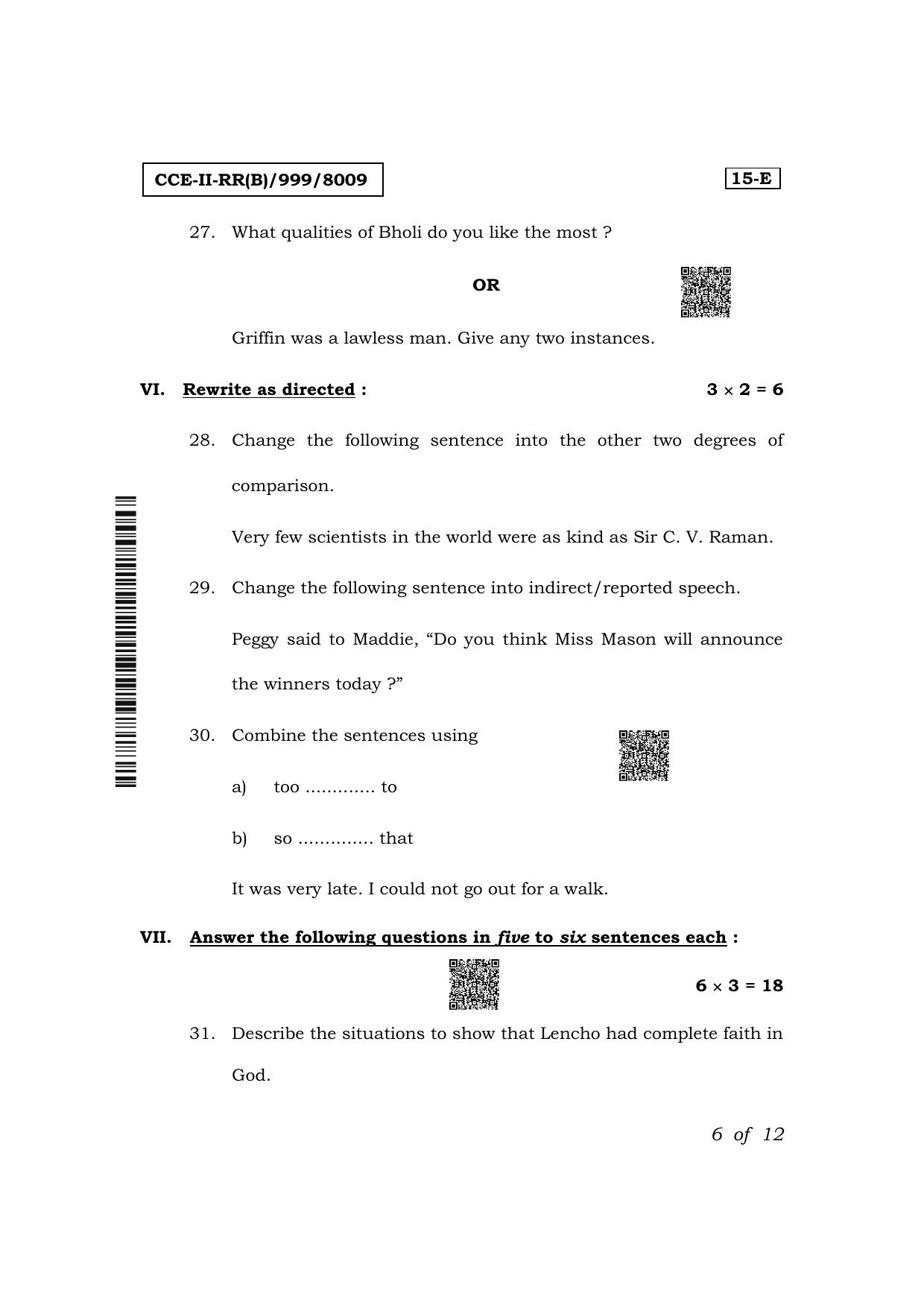 Karnataka SSLC First Language English (NCERT)-15E Exam 2 Question Paper 2024 (B Version) - Page 6