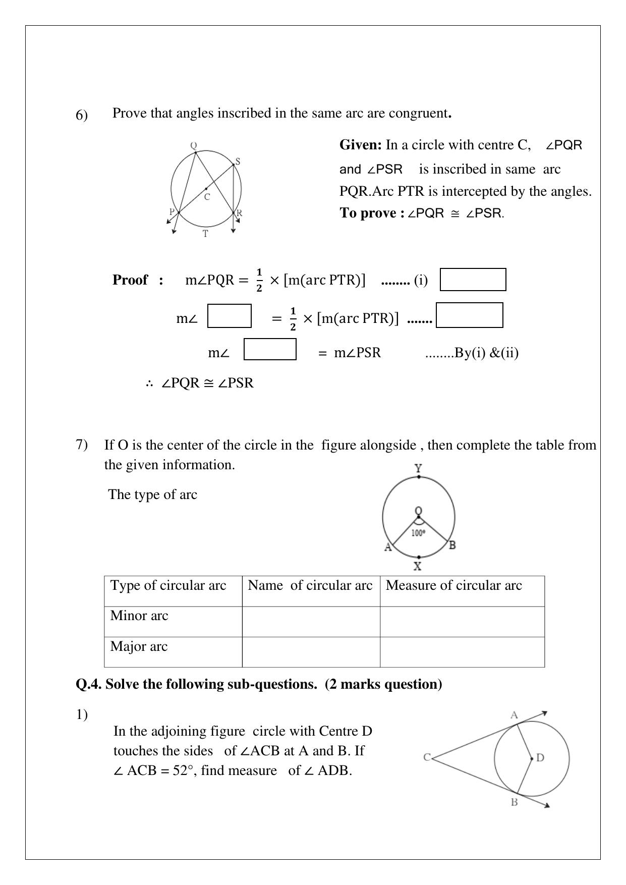 Maharashtra Board Class 10 Mathematics Part II (English Medium) 2023 Question Bank - Page 28