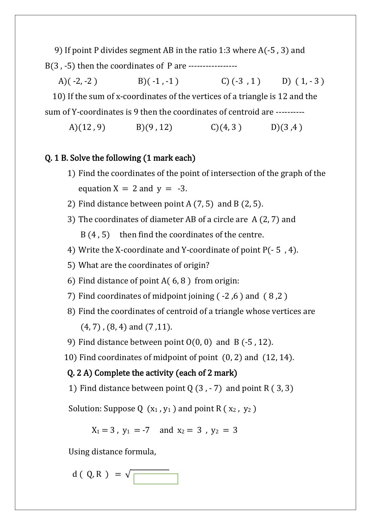 Maharashtra Board Class 10 Mathematics Part II (English Medium) 2023 Question Bank - Page 51