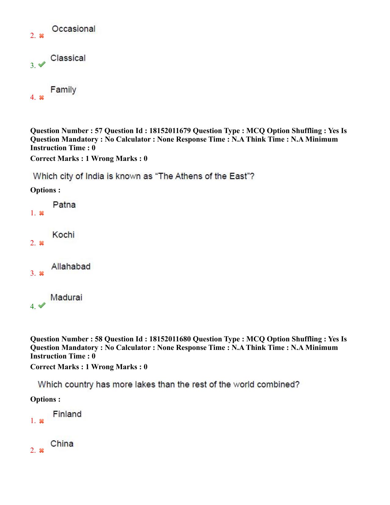 TS CPGET 2023 Master of Tourism Management MTM (Shift 3) Question Paper with Answer Key - Page 30