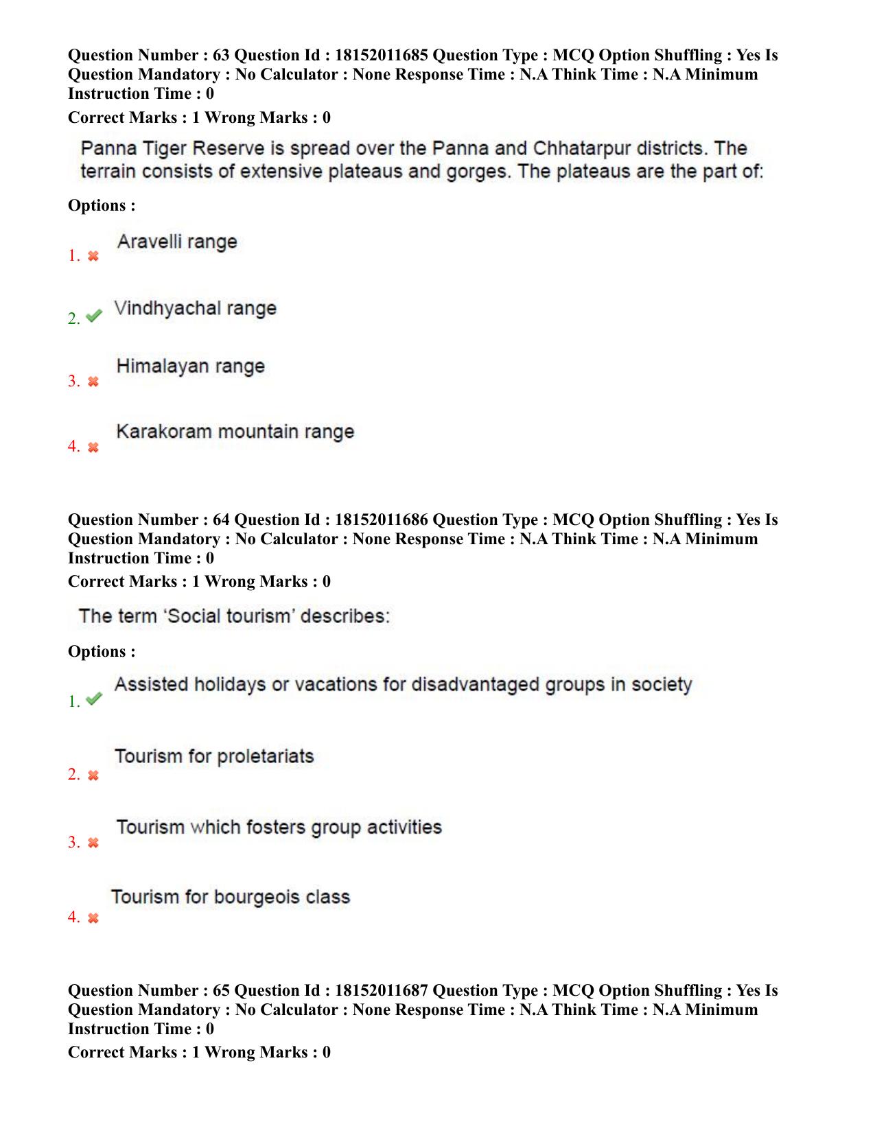 TS CPGET 2023 Master of Tourism Management MTM (Shift 3) Question Paper with Answer Key - Page 33