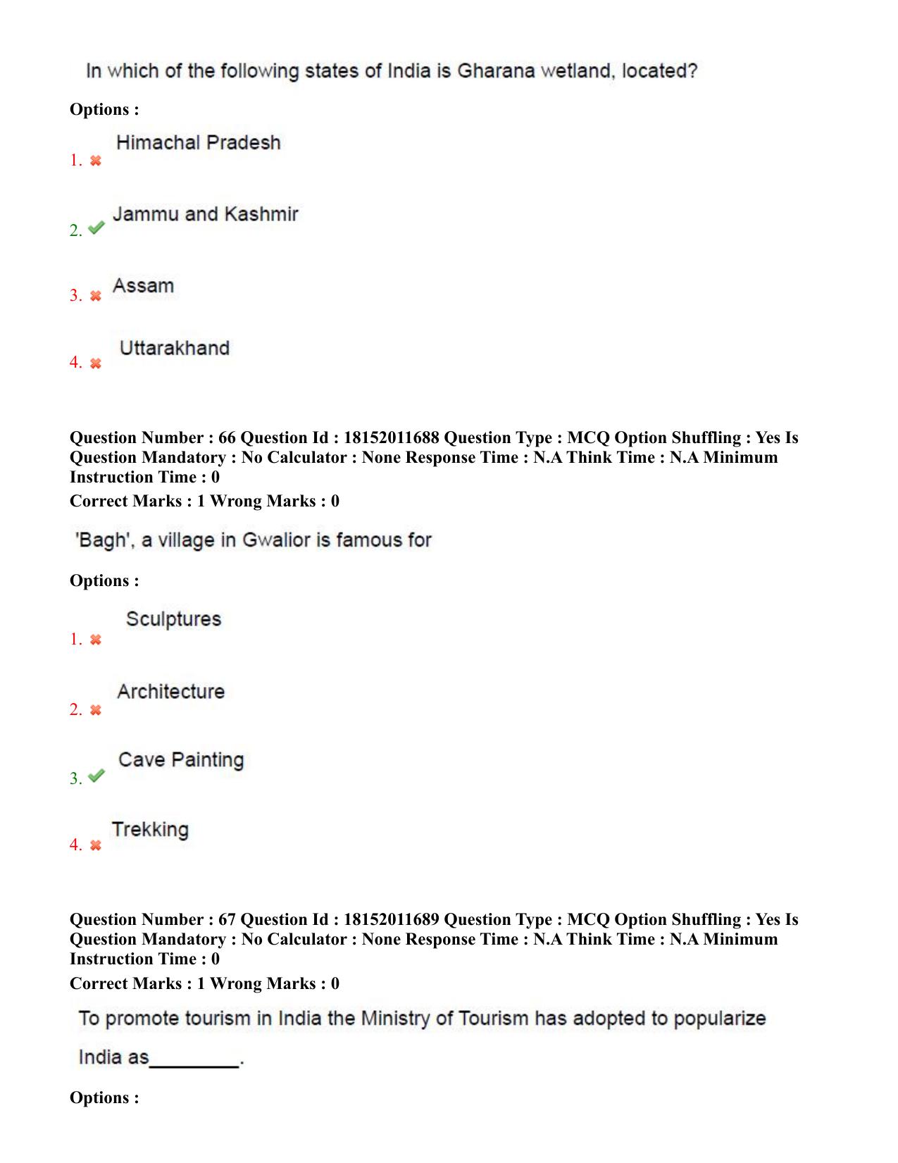 TS CPGET 2023 Master of Tourism Management MTM (Shift 3) Question Paper with Answer Key - Page 34