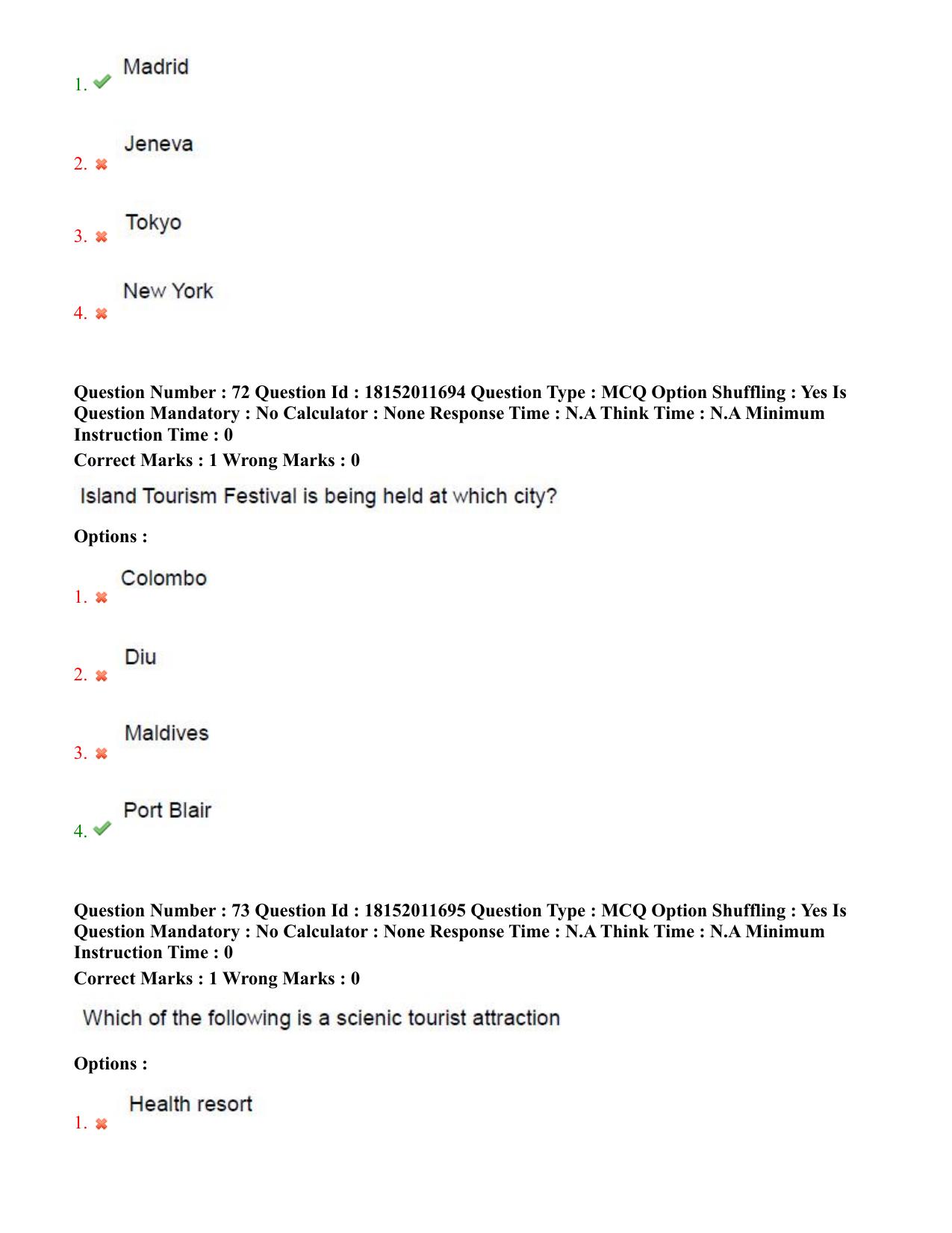 TS CPGET 2023 Master of Tourism Management MTM (Shift 3) Question Paper with Answer Key - Page 37