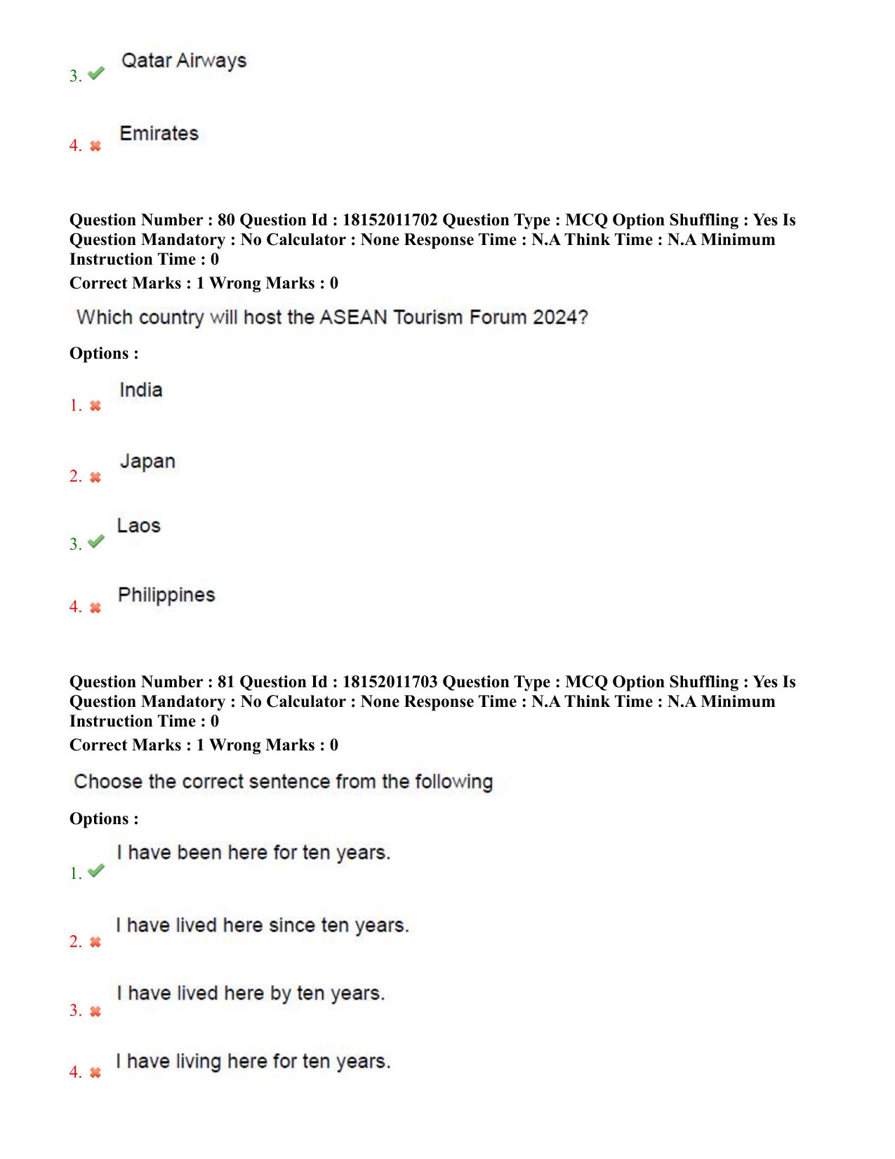 TS CPGET 2023 Master of Tourism Management MTM (Shift 3) Question Paper with Answer Key - Page 41