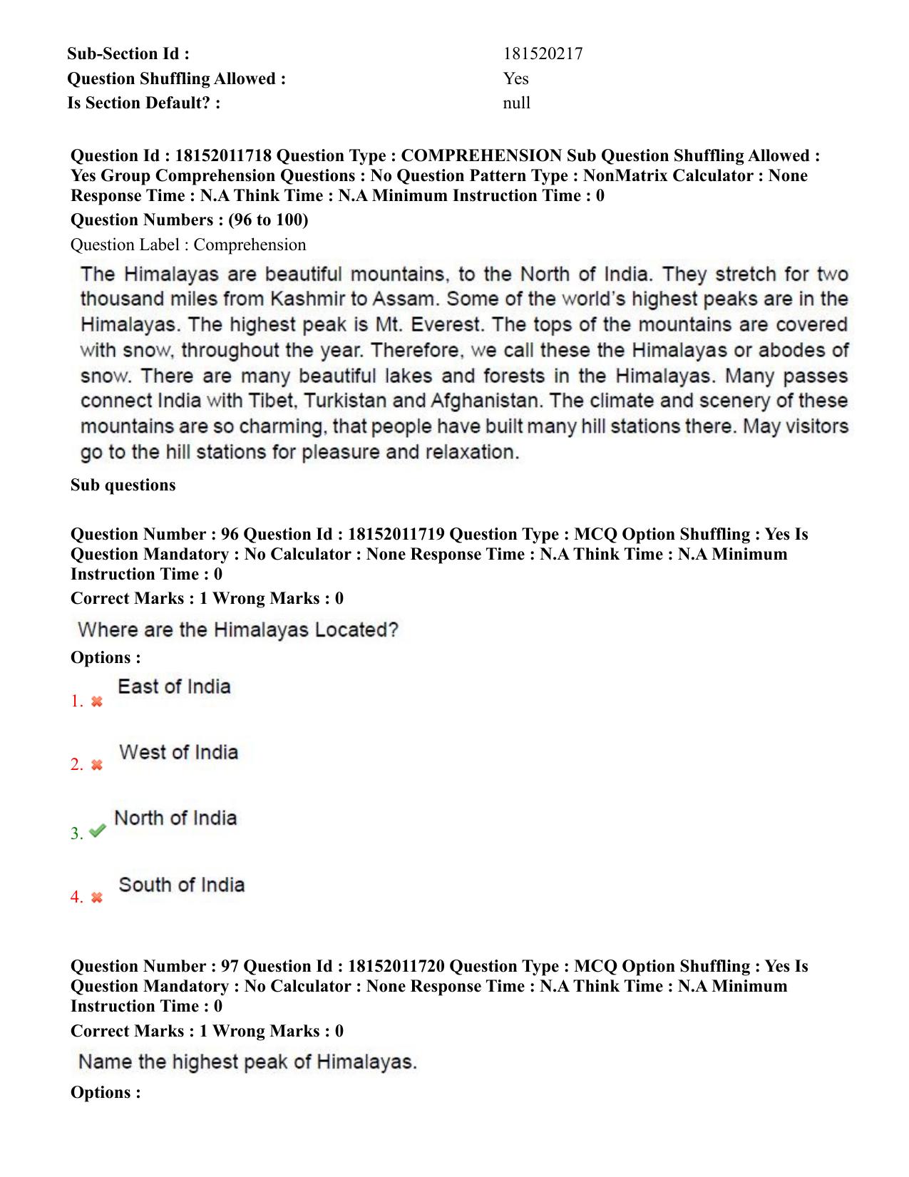 TS CPGET 2023 Master of Tourism Management MTM (Shift 3) Question Paper with Answer Key - Page 49