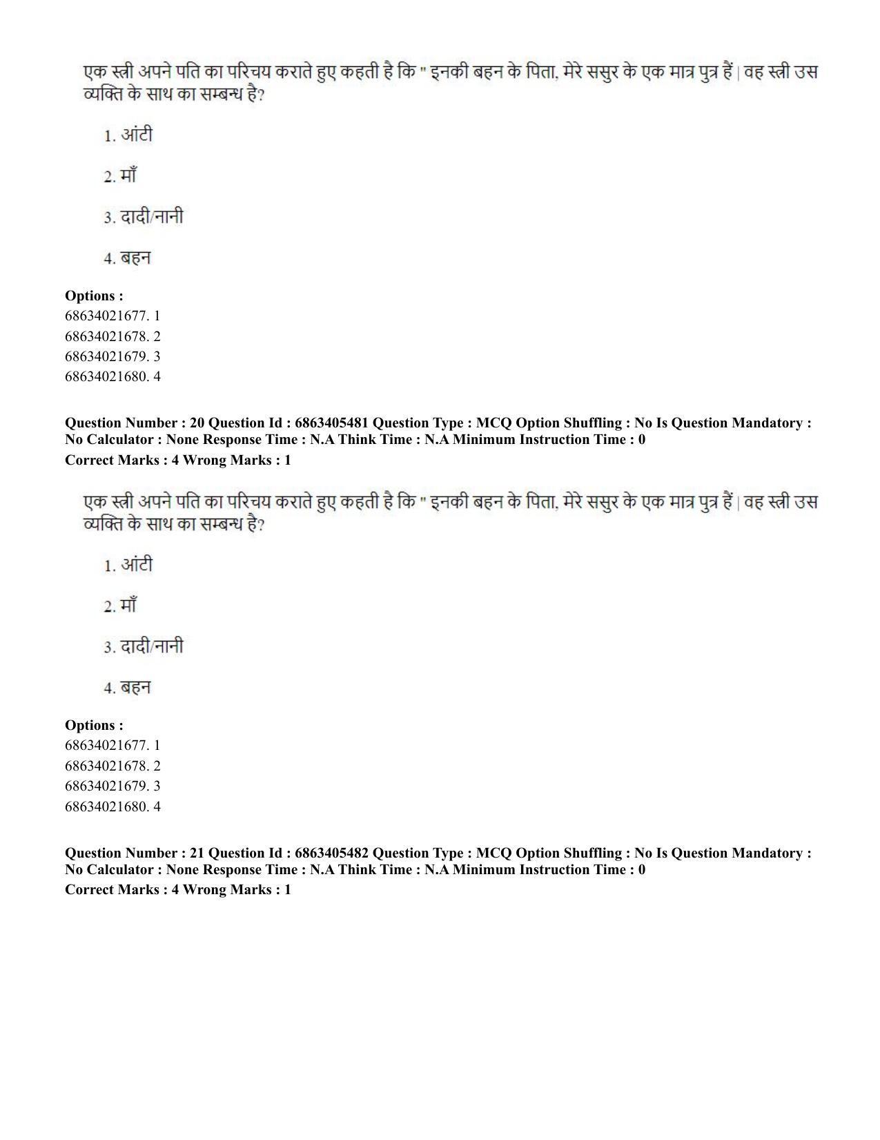CUET PG 2023: ACQP08 – Hindu Studies (Bilingual) (Hindi) - Shift 3 (05-06-2023) Question Paper - Page 21