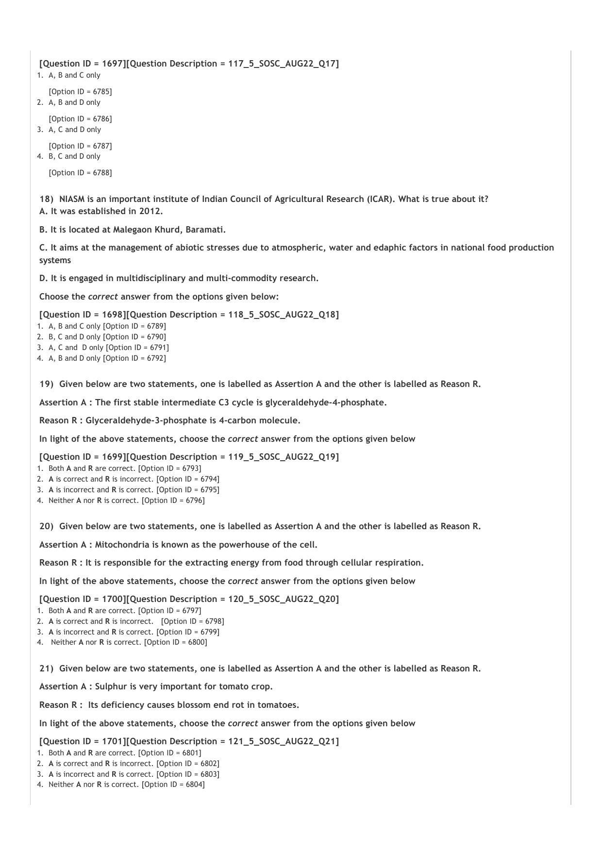 ICAR AIEEA PG 2022 SOCIAL SCIENCES Question Paper - Page 4