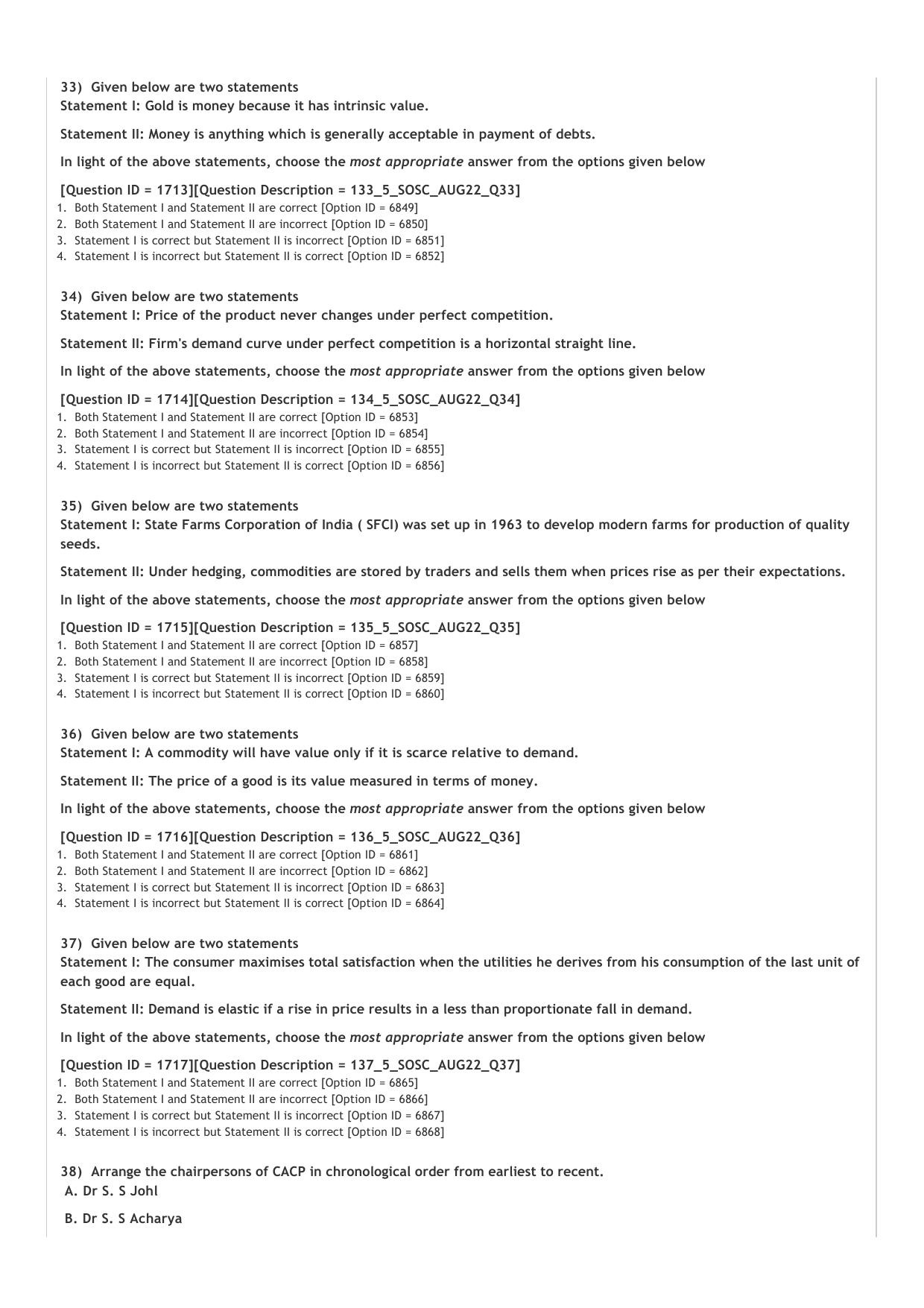 ICAR AIEEA PG 2022 SOCIAL SCIENCES Question Paper - Page 7