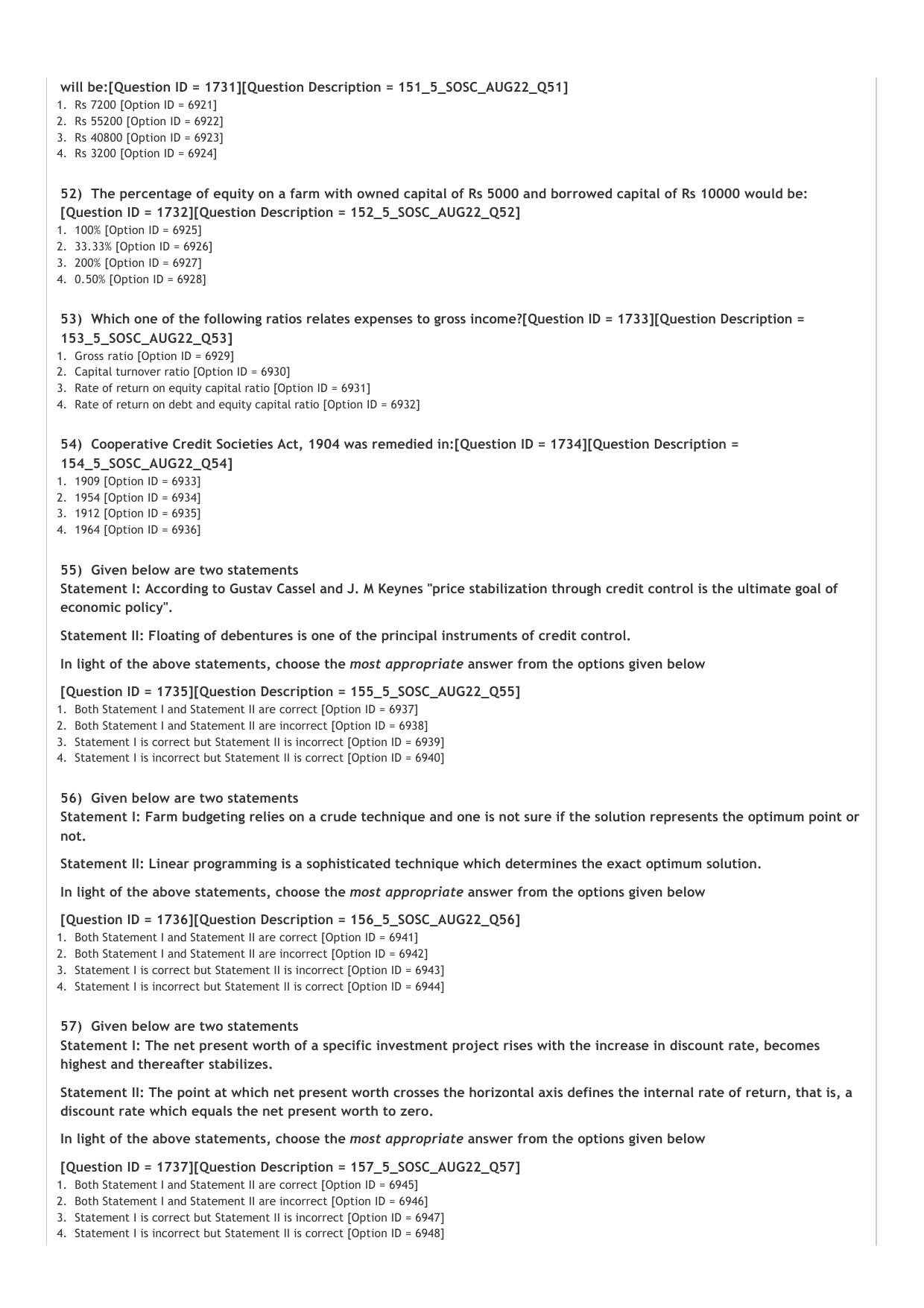 ICAR AIEEA PG 2022 SOCIAL SCIENCES Question Paper - Page 11