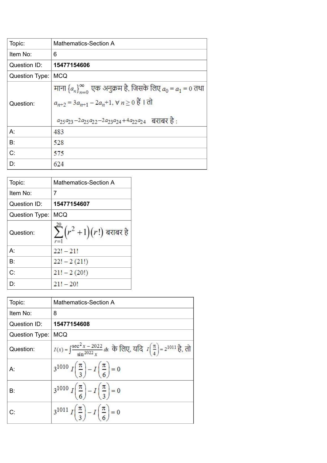 JEE Mains 2022: BTech Hindi (Shift 2) 29-07-2022 Question Paper - Page 3