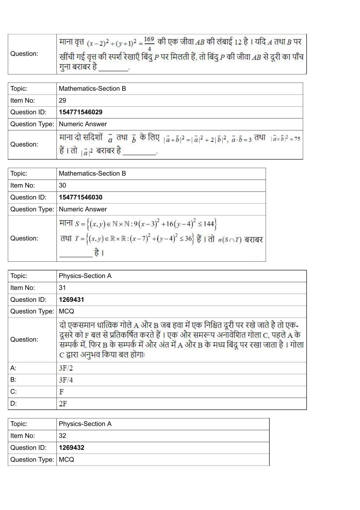 JEE Mains 2022: BTech Hindi (Shift 2) 29-07-2022 Question Paper - Page 10
