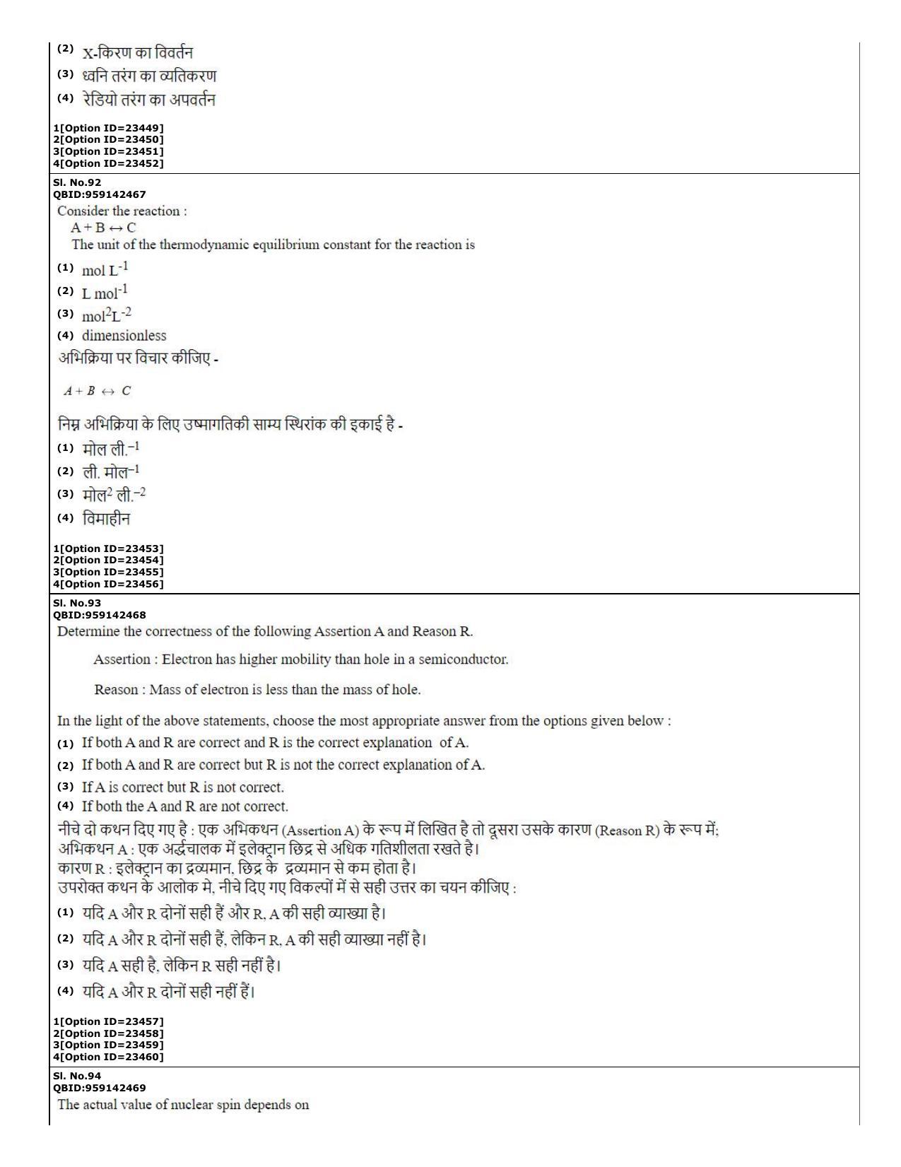CUET (PG) 2022: PGQP-08 Material Science and Technology (07-09-2022) Question Paper - Page 35
