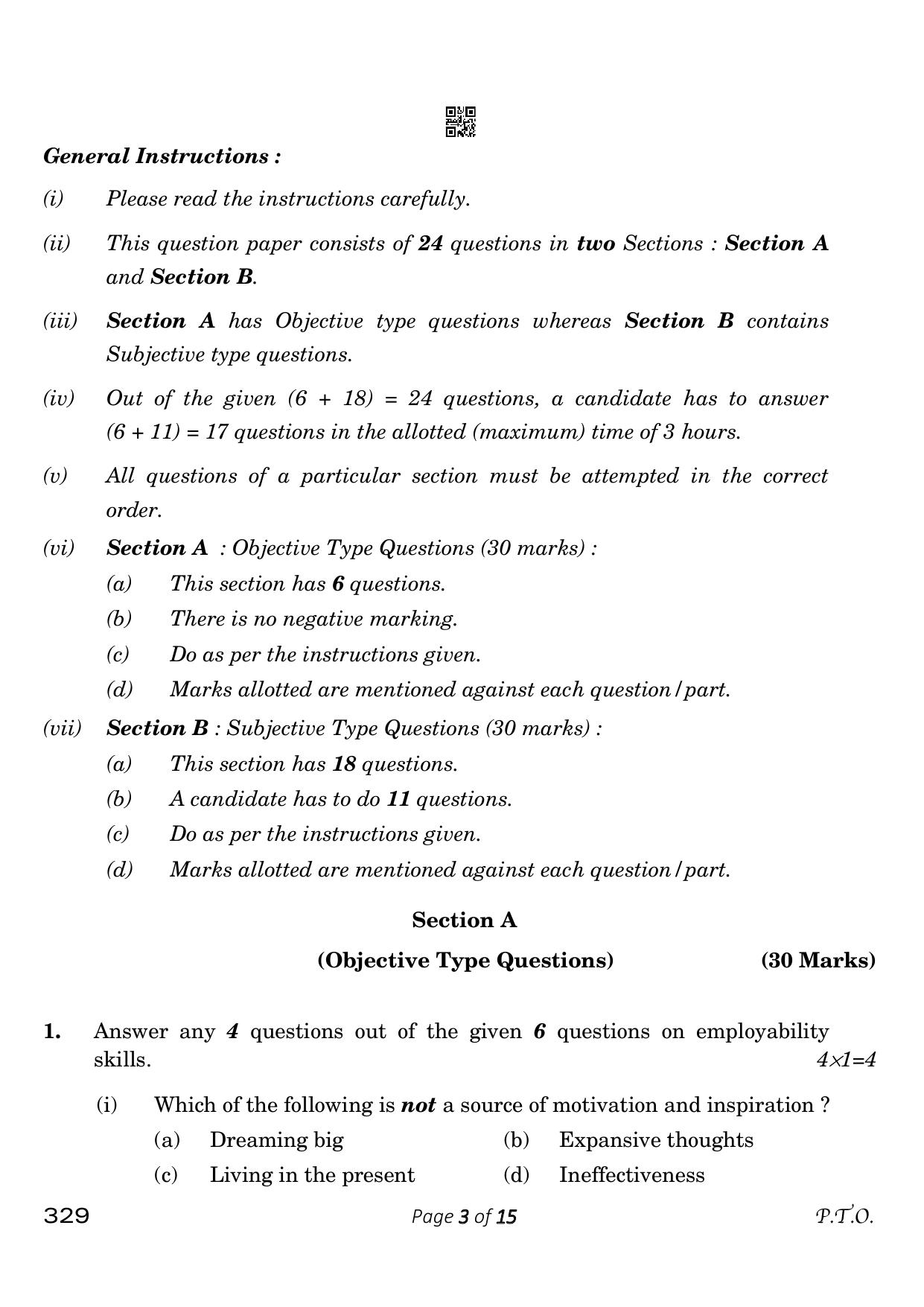 CBSE Class 12 329_Financial Markets Management 2023 Question Paper - Page 3