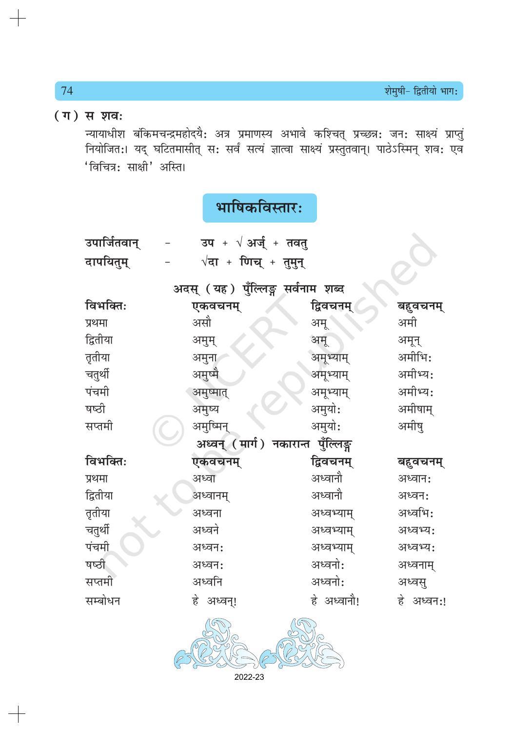 NCERT Book for Class 10 Sanskrit Chapter 8 विचित्रः साक्षी - Page 18