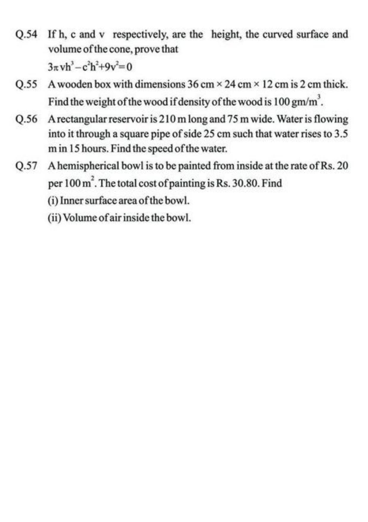 Class 9 Notes, Question & Practice Paper - Mathematics (Topic 13 : Surface Area and Volumes) - Page 9