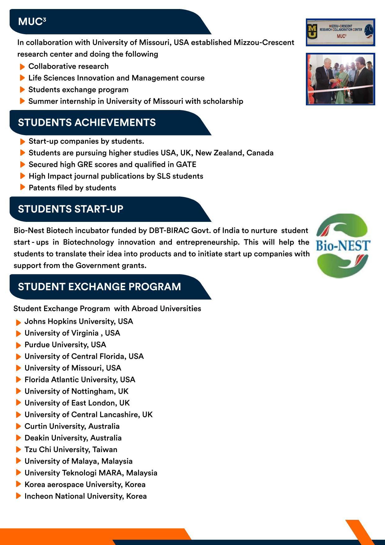 B.S. Abdur Rahman University M.Tech-Biotechnology Brochure 2022-23 - Page 3