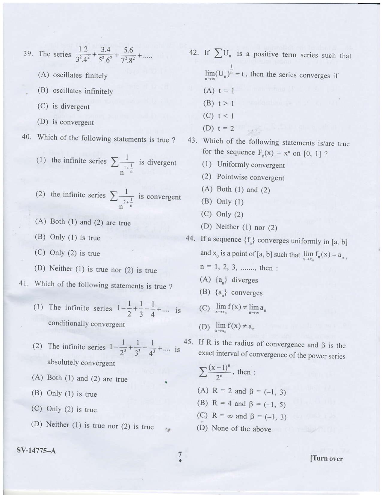 KUET 2023 M.Sc.Mathematics Question Paper - Page 18