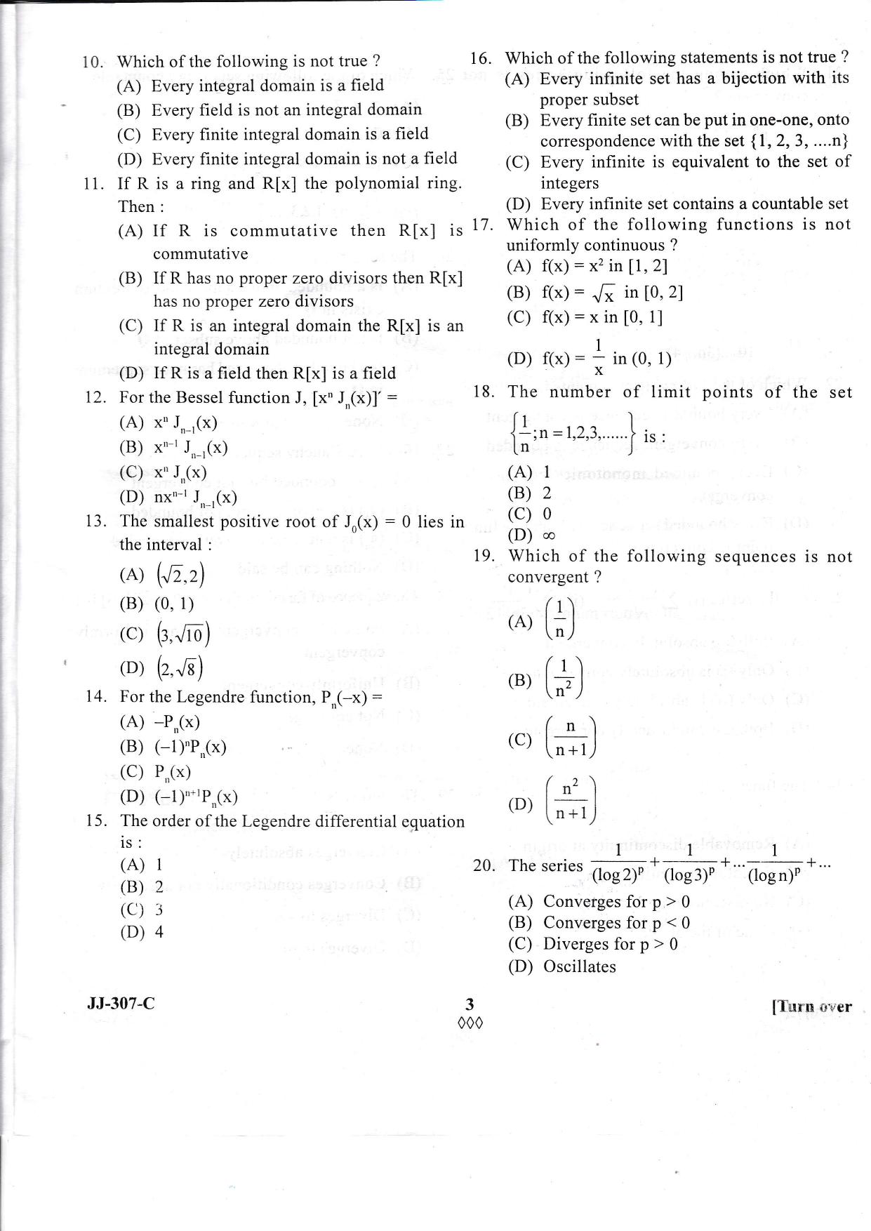 KUET 2023 M.Sc.Mathematics Question Paper - Page 34