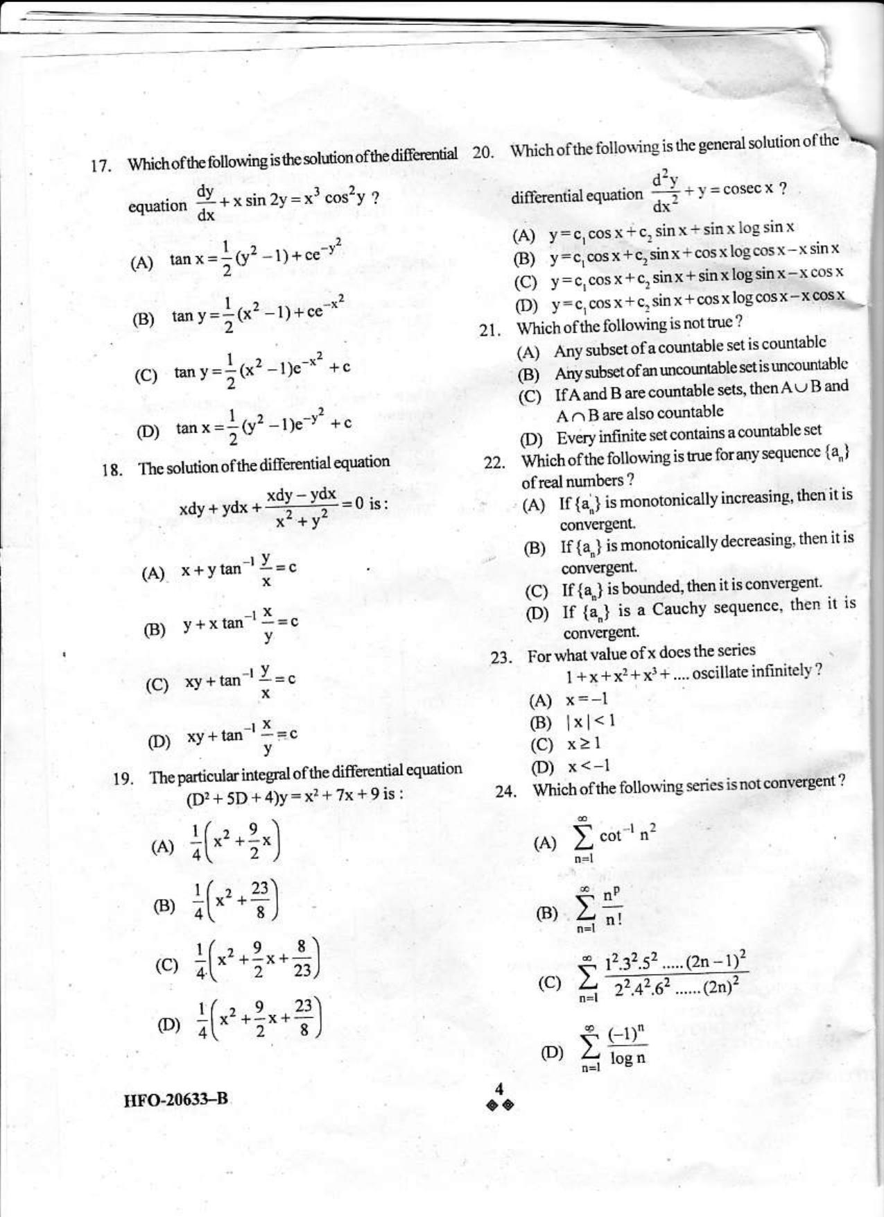 KUET 2023 M.Sc.Mathematics Question Paper - Page 41