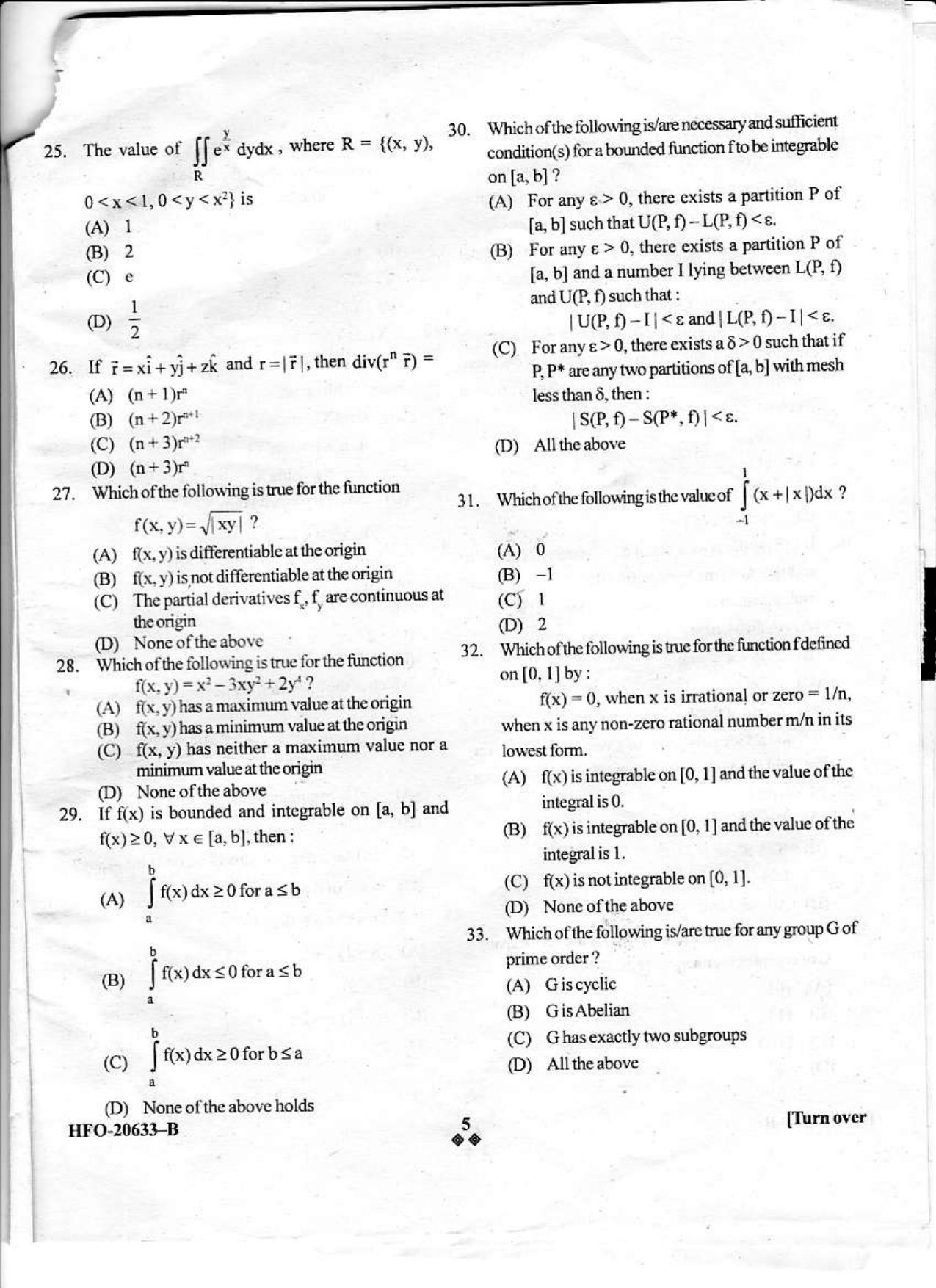 KUET 2023 M.Sc.Mathematics Question Paper - Page 42