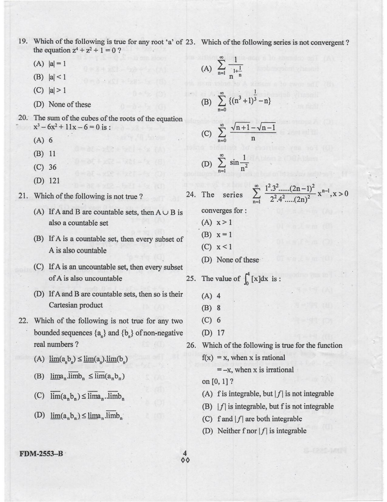 KUET 2023 M.Sc.Mathematics Question Paper - Page 48