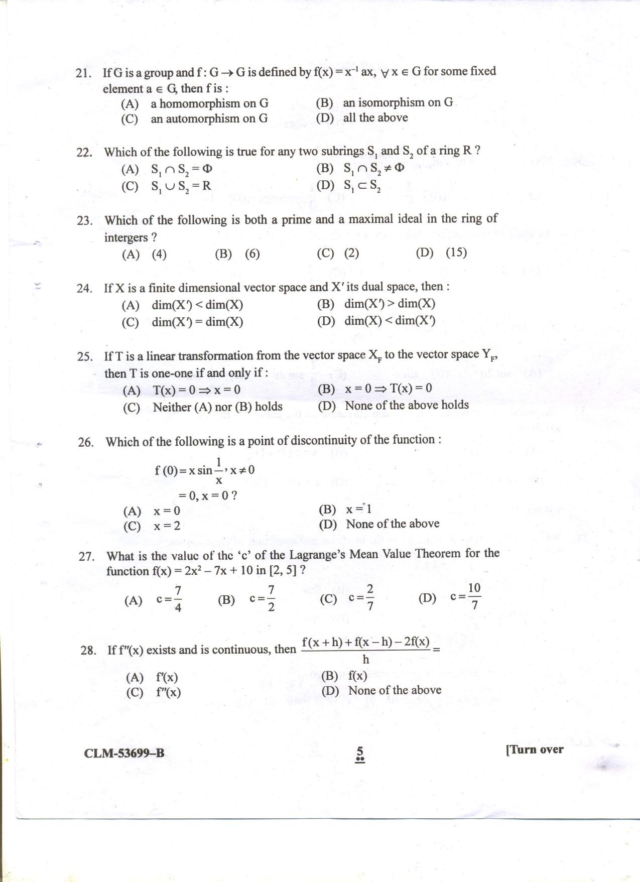 KUET 2023 M.Sc.Mathematics Question Paper - Page 81