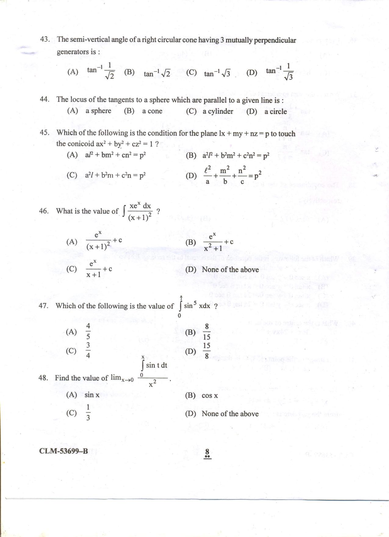 KUET 2023 M.Sc.Mathematics Question Paper - Page 84