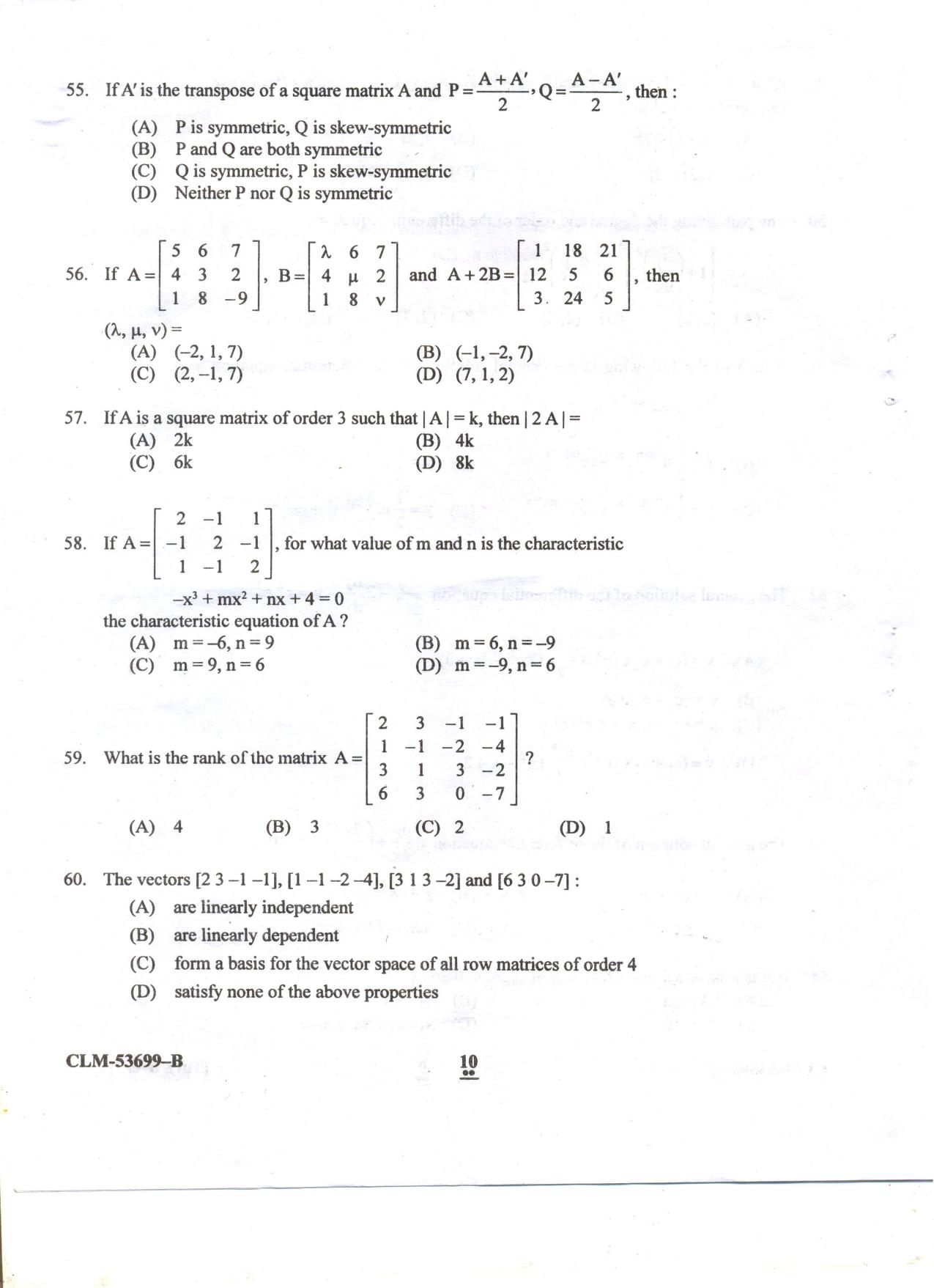 KUET 2023 M.Sc.Mathematics Question Paper - Page 86